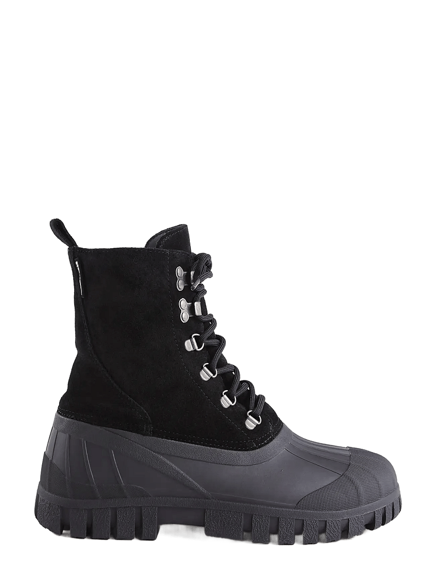 Stutterheim - Patrol Boot Black Suede - gummistiefel - black - 1