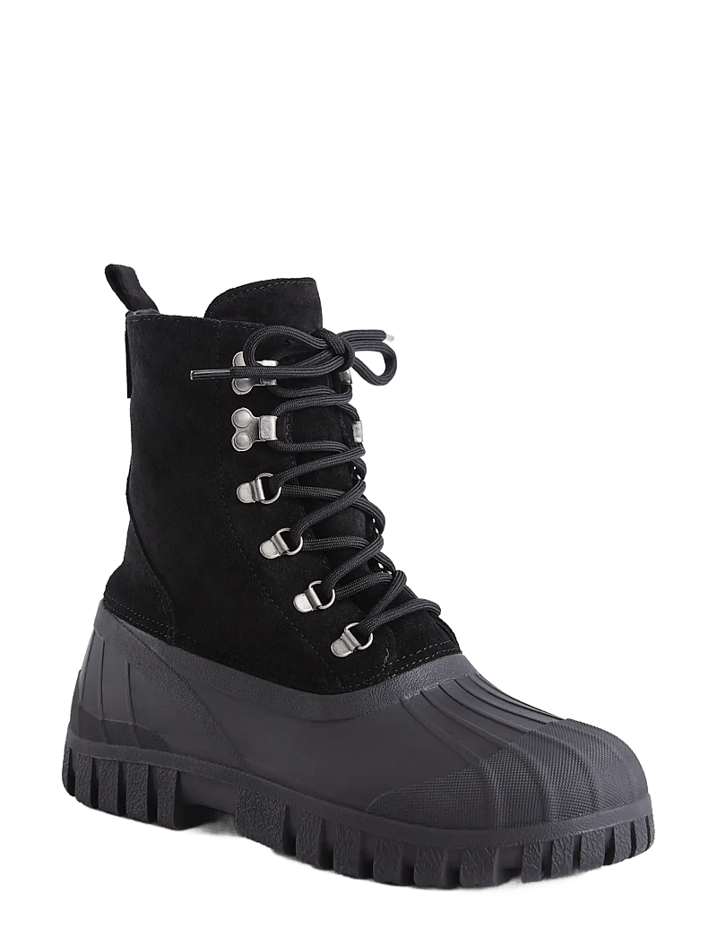 Stutterheim - Patrol Boot Black Suede - gummistøvler - black - 2