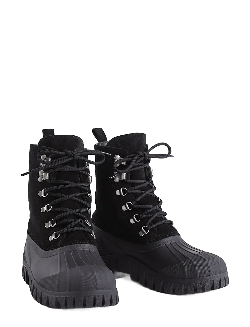 Stutterheim - Patrol Boot Black Suede - gummistøvler - black - 3