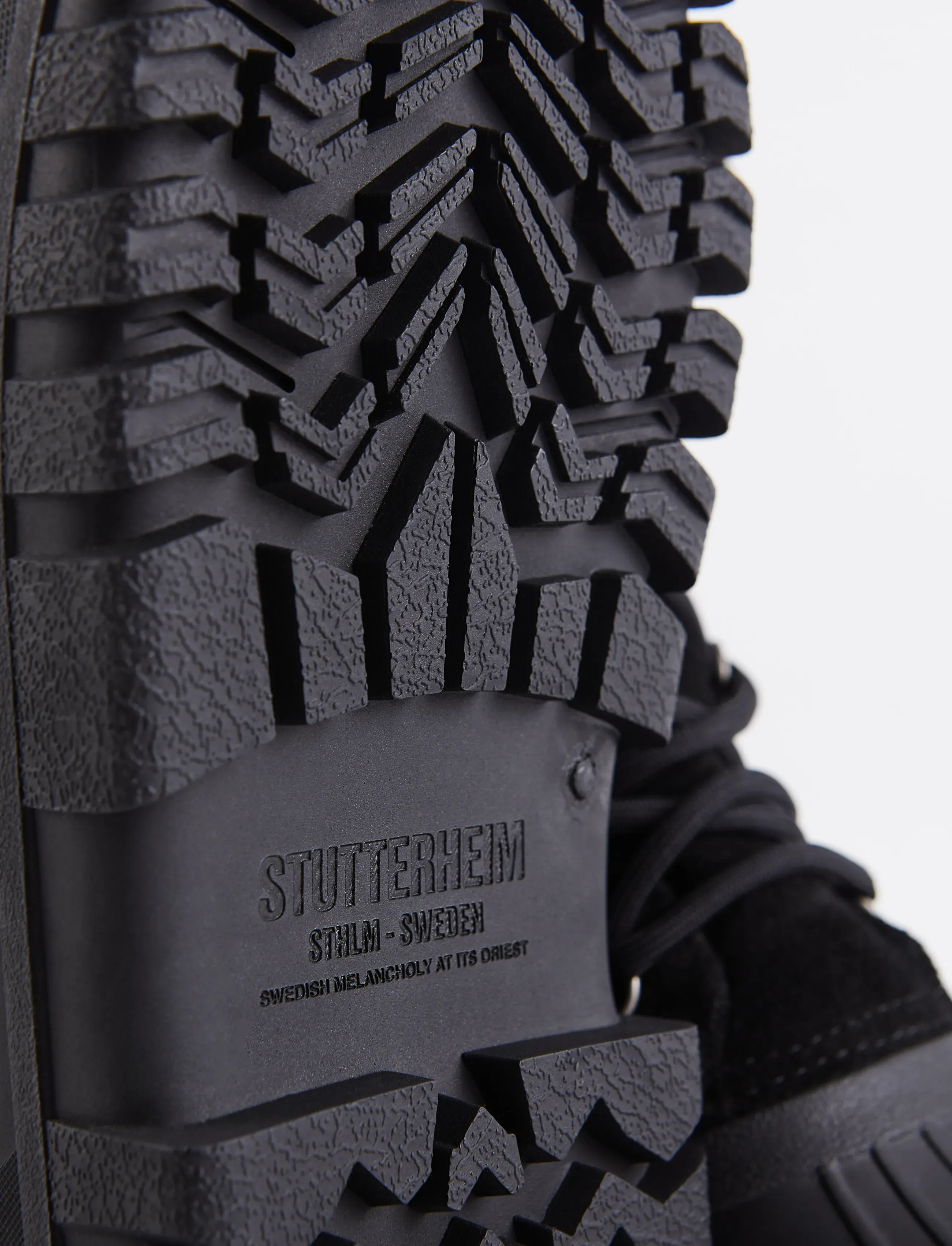 Stutterheim - Patrol Boot Black Suede - gummistiefel - black - 5
