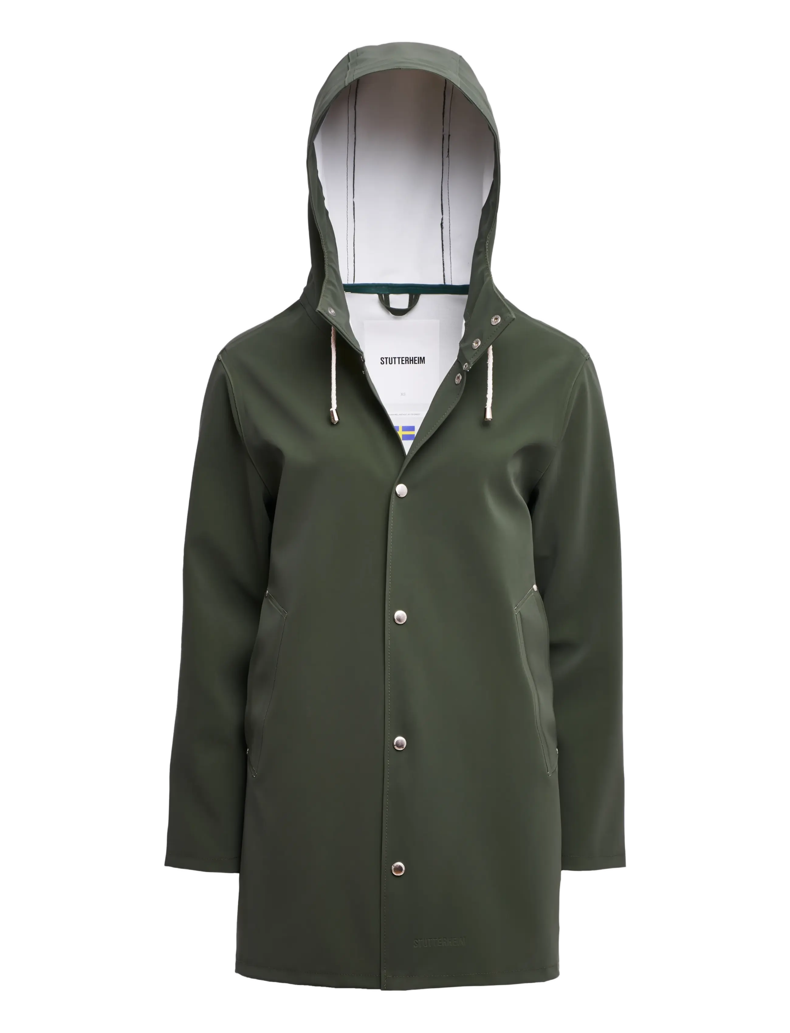 Stutterheim - Stockholm Suede Dark Green - regnjackor - dark green - 1