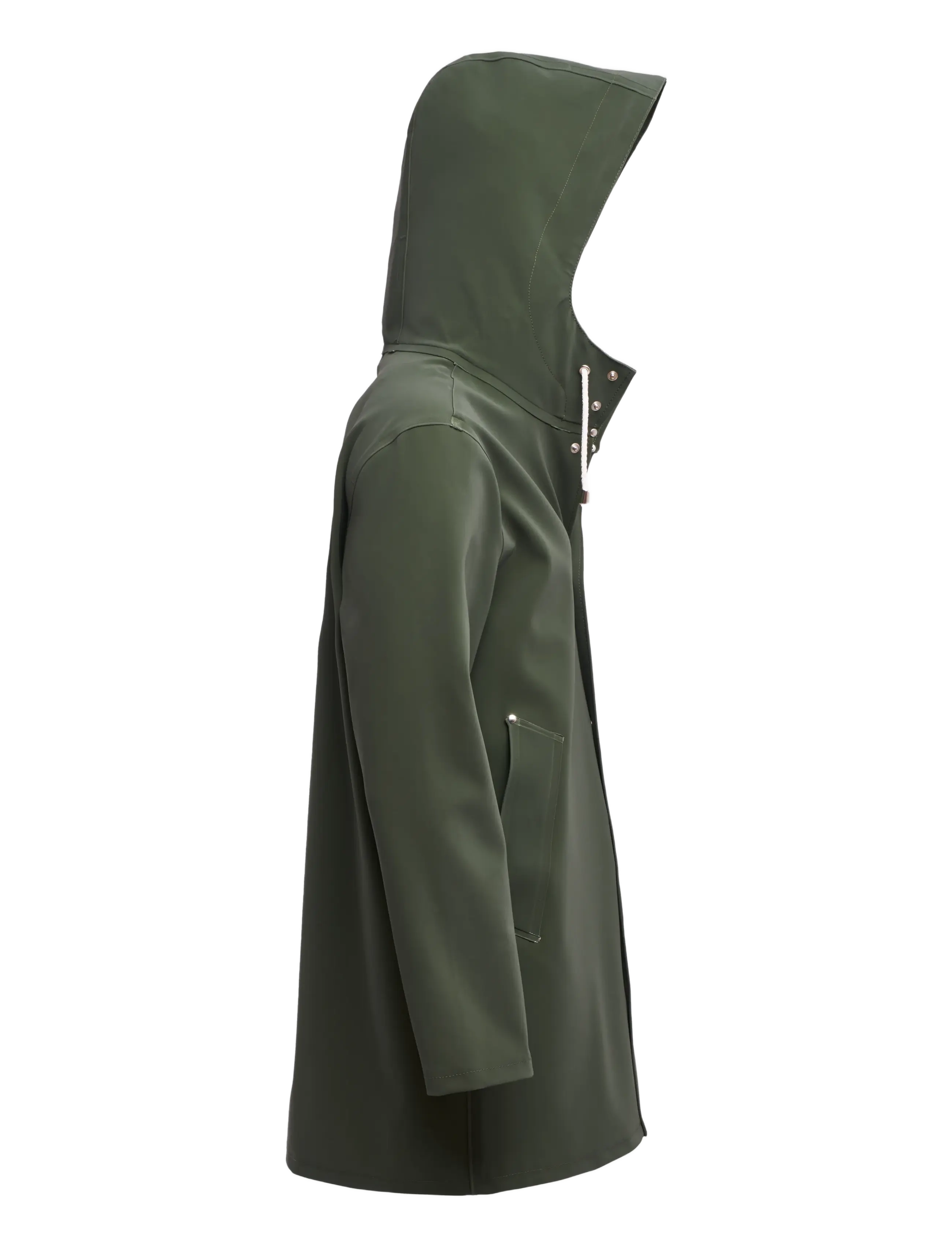 Stutterheim - Stockholm Suede Dark Green - regnjackor - dark green - 3