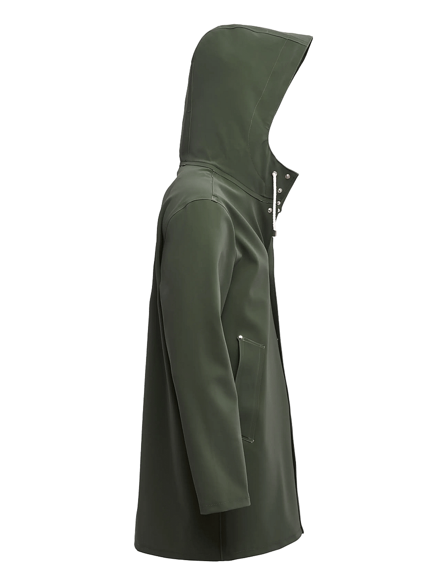 Stutterheim - Stockholm Suede Dark Green - regnjackor - dark green - 3