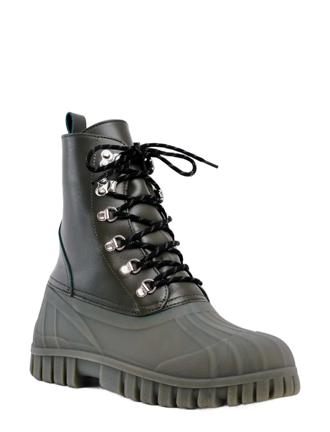 Stutterheim - Patrol Boot Green Leather - gummistövlar - green - 1