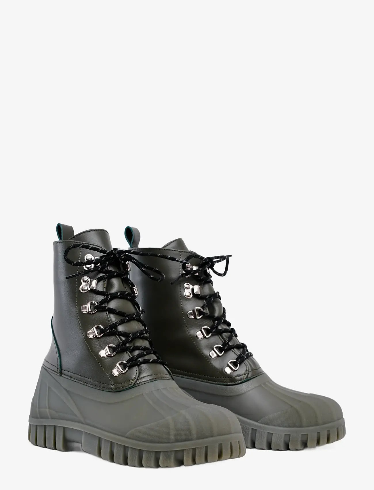 Stutterheim - Patrol Boot Green Leather - gummistøvler - green - 2