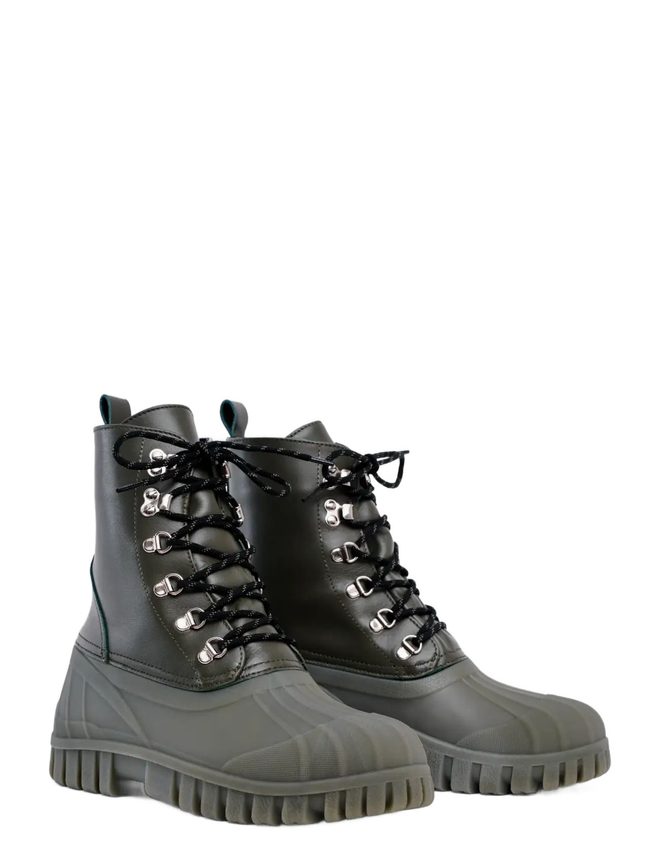 Stutterheim - Patrol Boot Green Leather - gummistövlar - green - 2