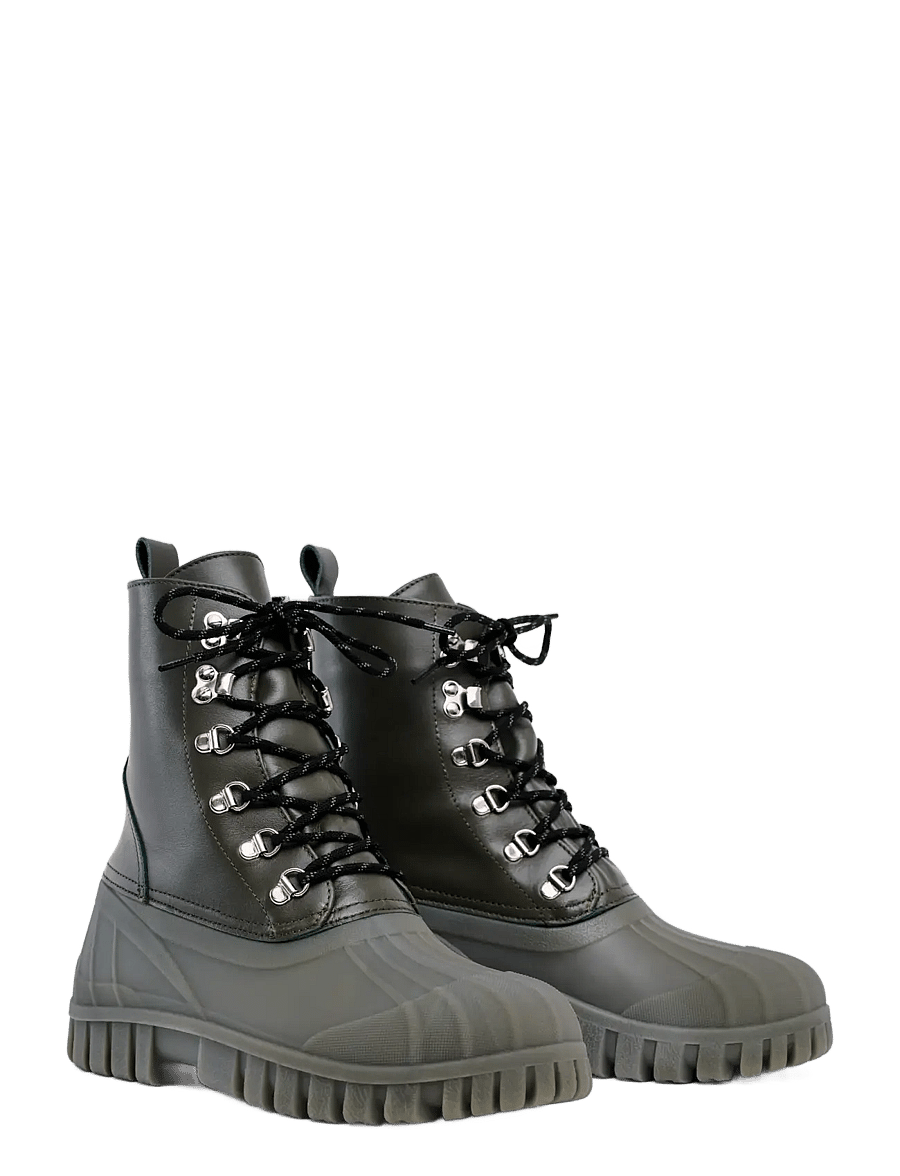 Stutterheim - Patrol Boot Green Leather - gummistövlar - green - 2