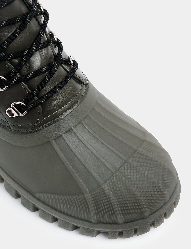 Stutterheim - Patrol Boot Green Leather - gummistøvler - green - 5