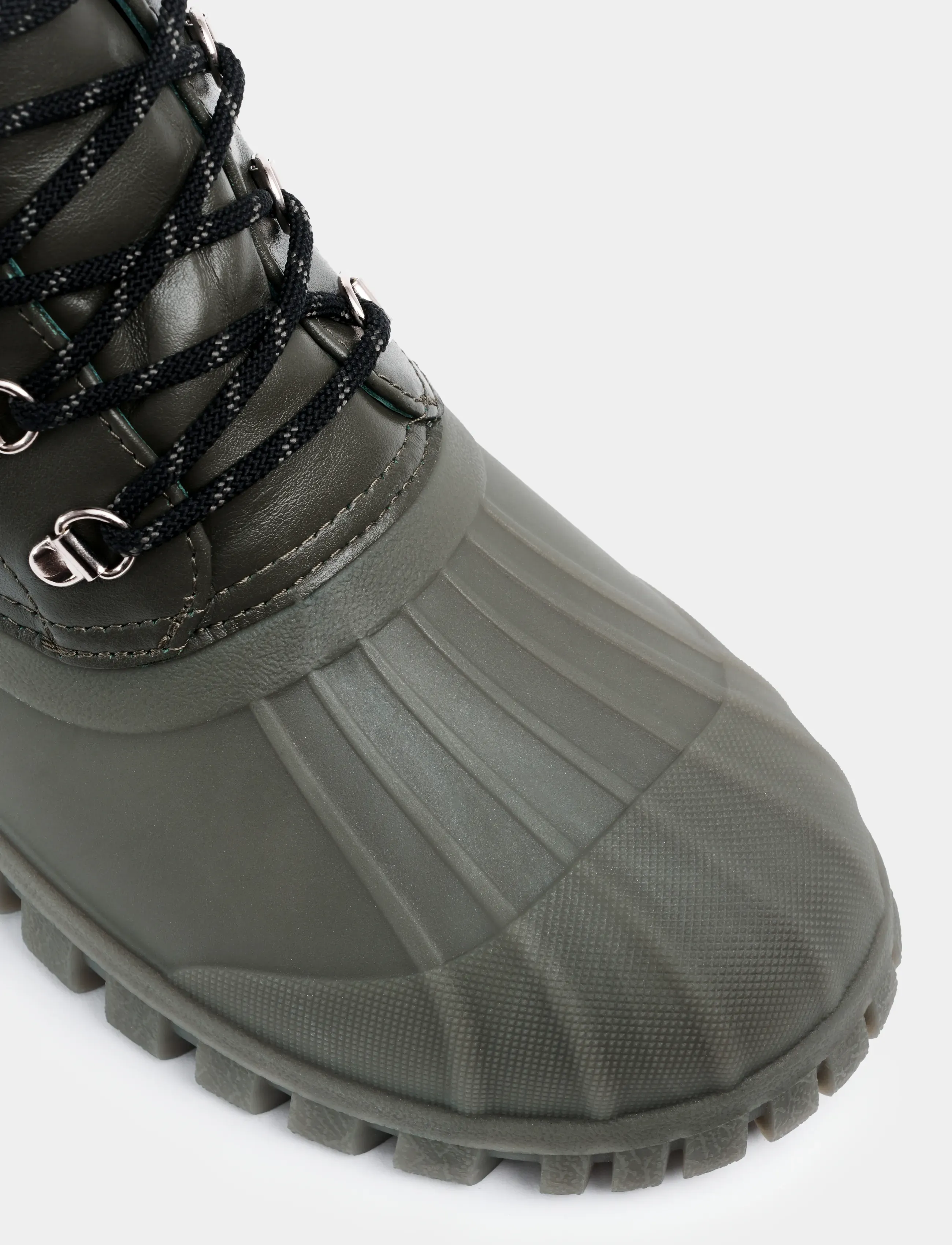 Stutterheim - Patrol Boot Green Leather - gummistövlar - green - 5