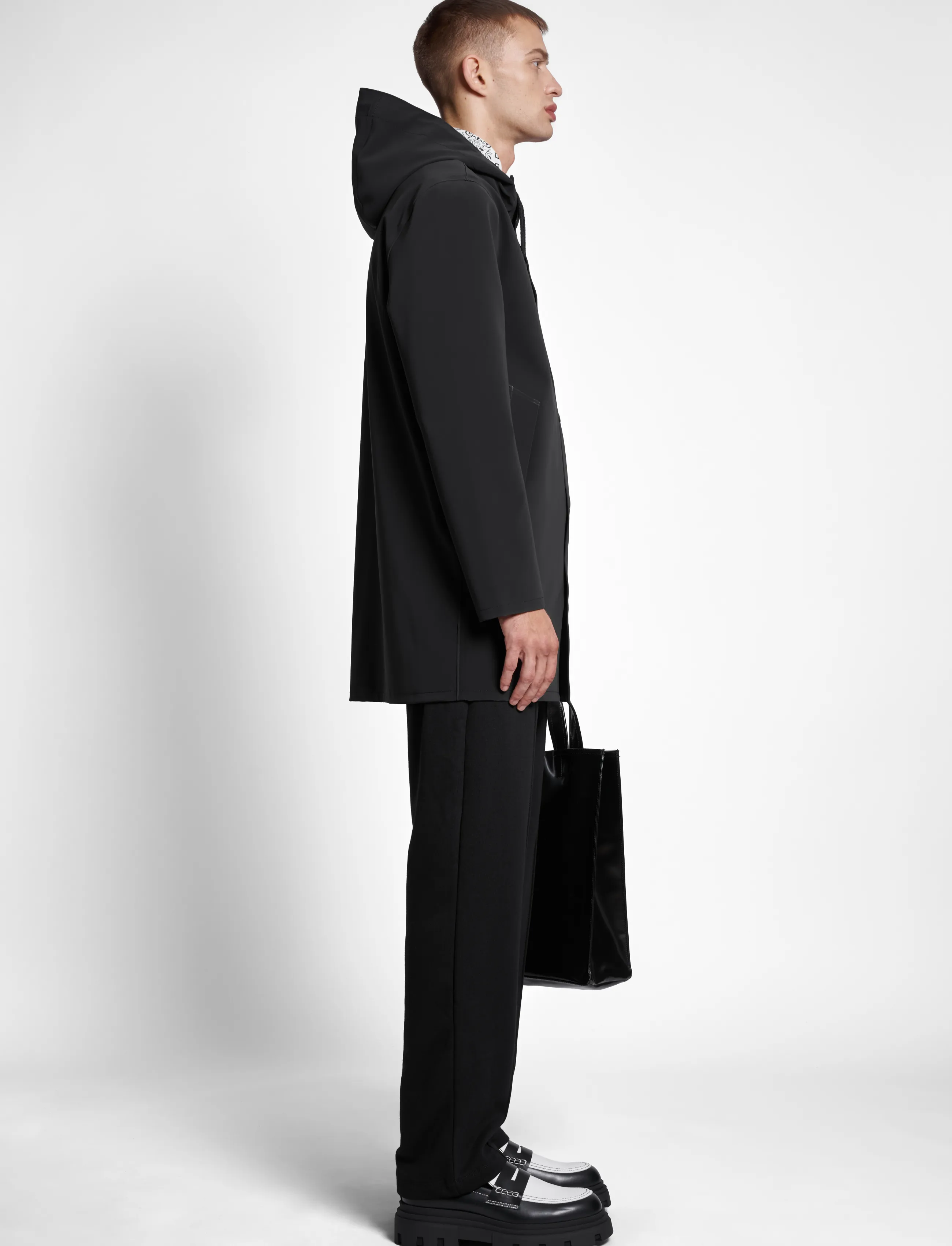 Stutterheim - Stockholm Suede Black - regnjakker - black - 3