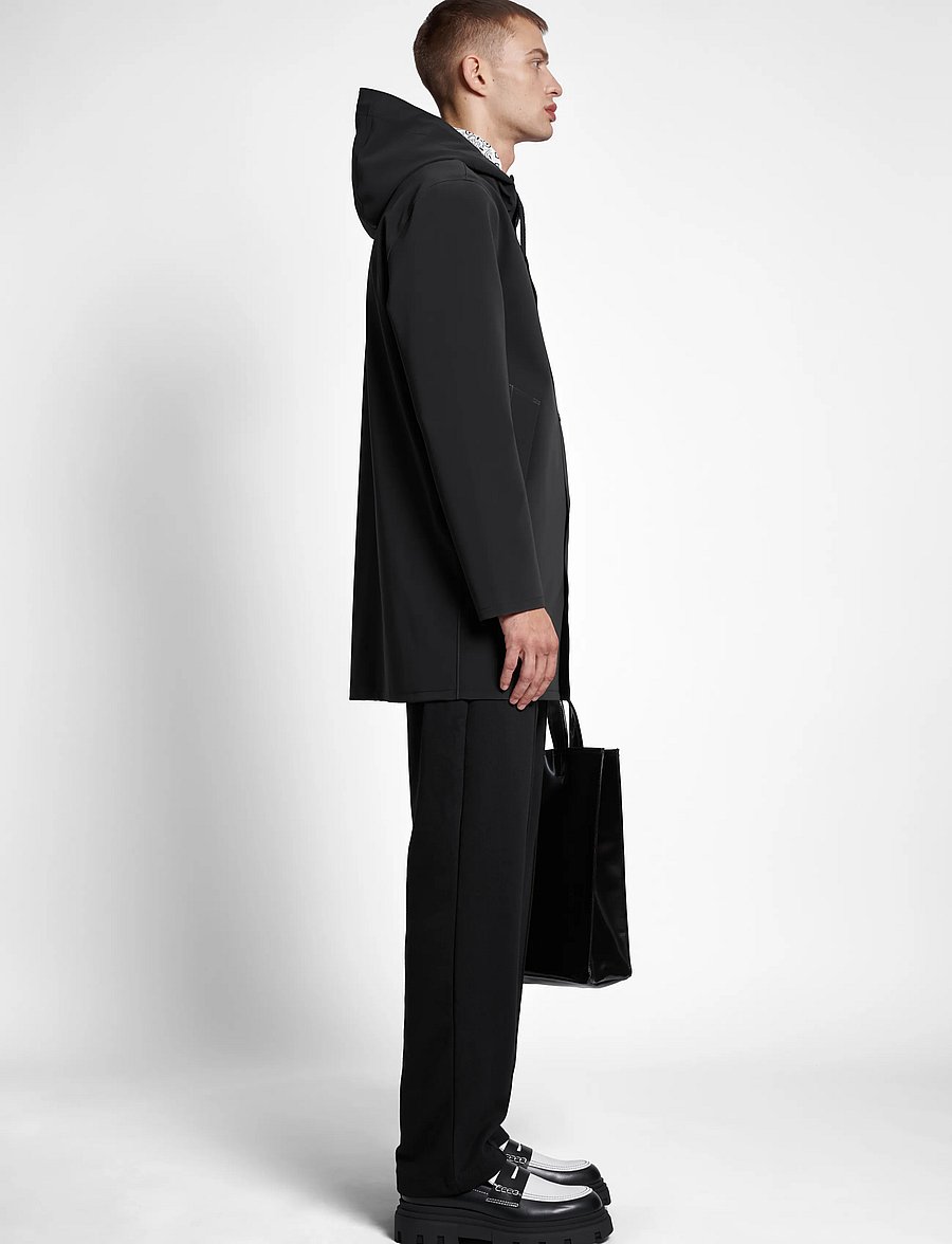Stutterheim - Stockholm Suede Black - regnjakker - black - 3