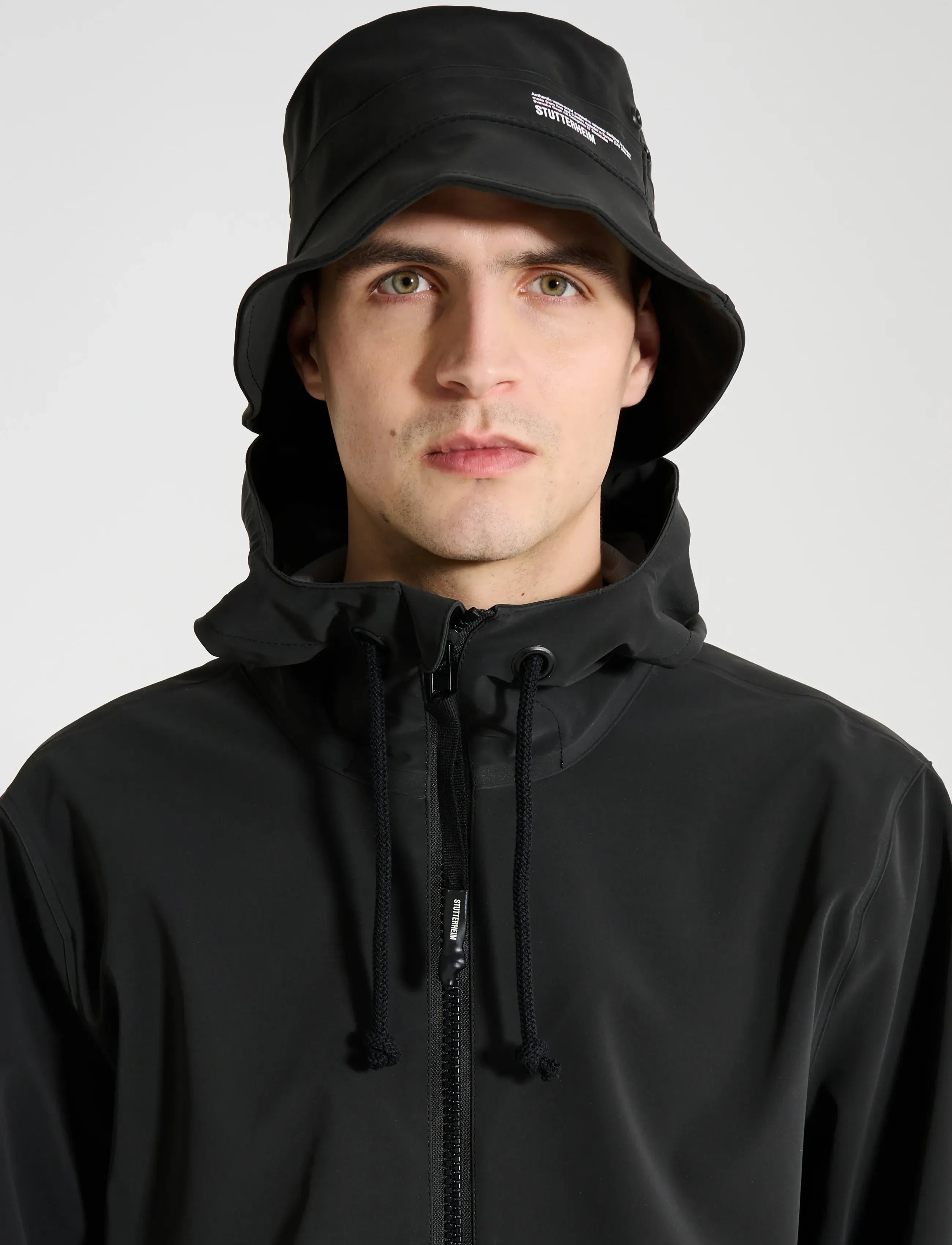 Stutterheim Beckholmen Matte Black, Bøllehat, Sort, Str: S
