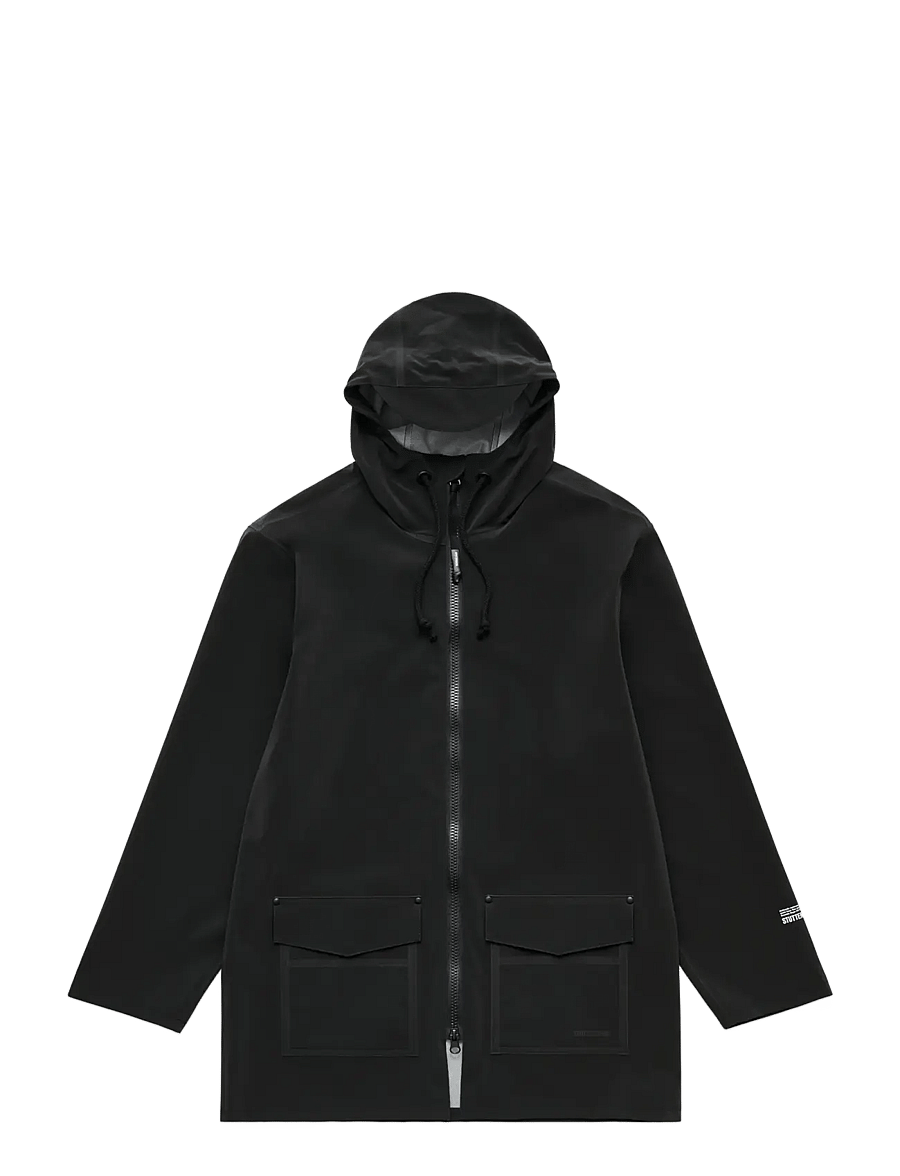 Stutterheim - Stockholm Patch Matte Black - regnjakker - black - 1