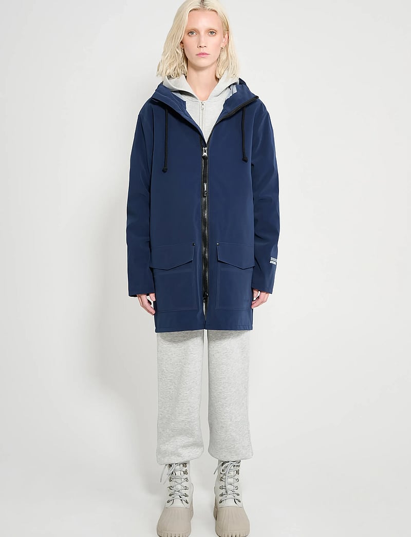Stutterheim - Stockholm Patch Matte Navy - regnjakker - navy - 0