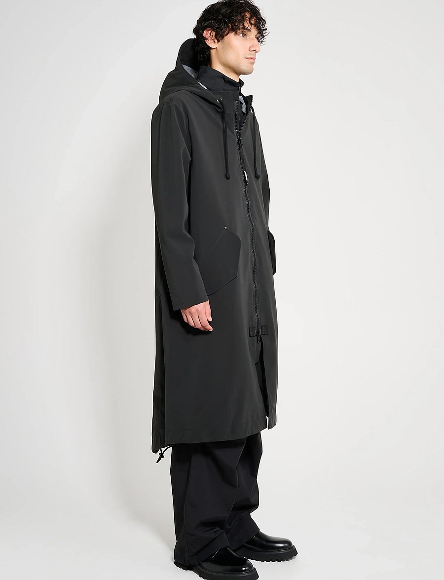 Stutterheim - Martins Parka Matte Black - regnjakker - black - 3