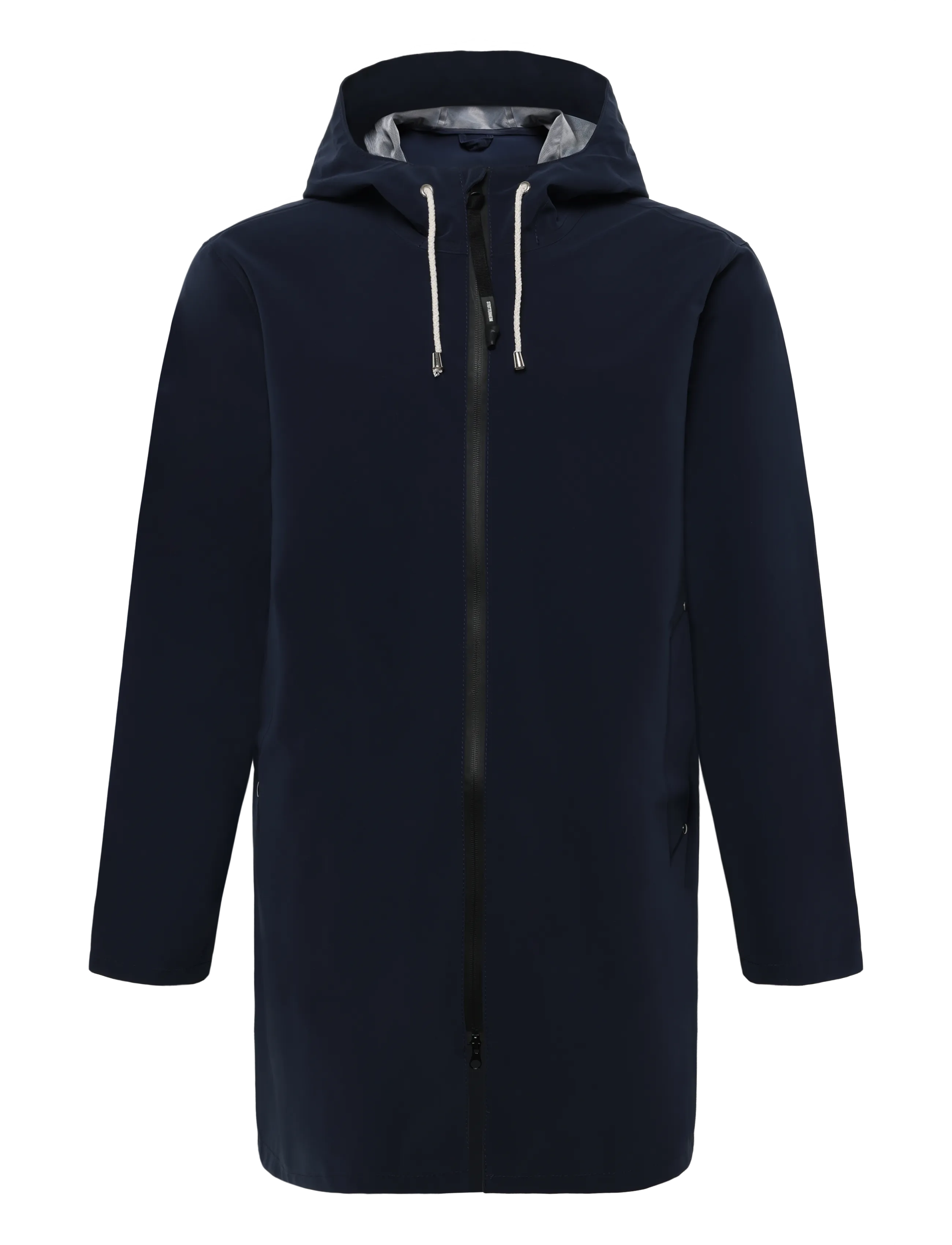 Stutterheim Stockholm Lightweight Zip Matte Navy, M, Rainwear, Marineblau - Rain Coats, Männerswear