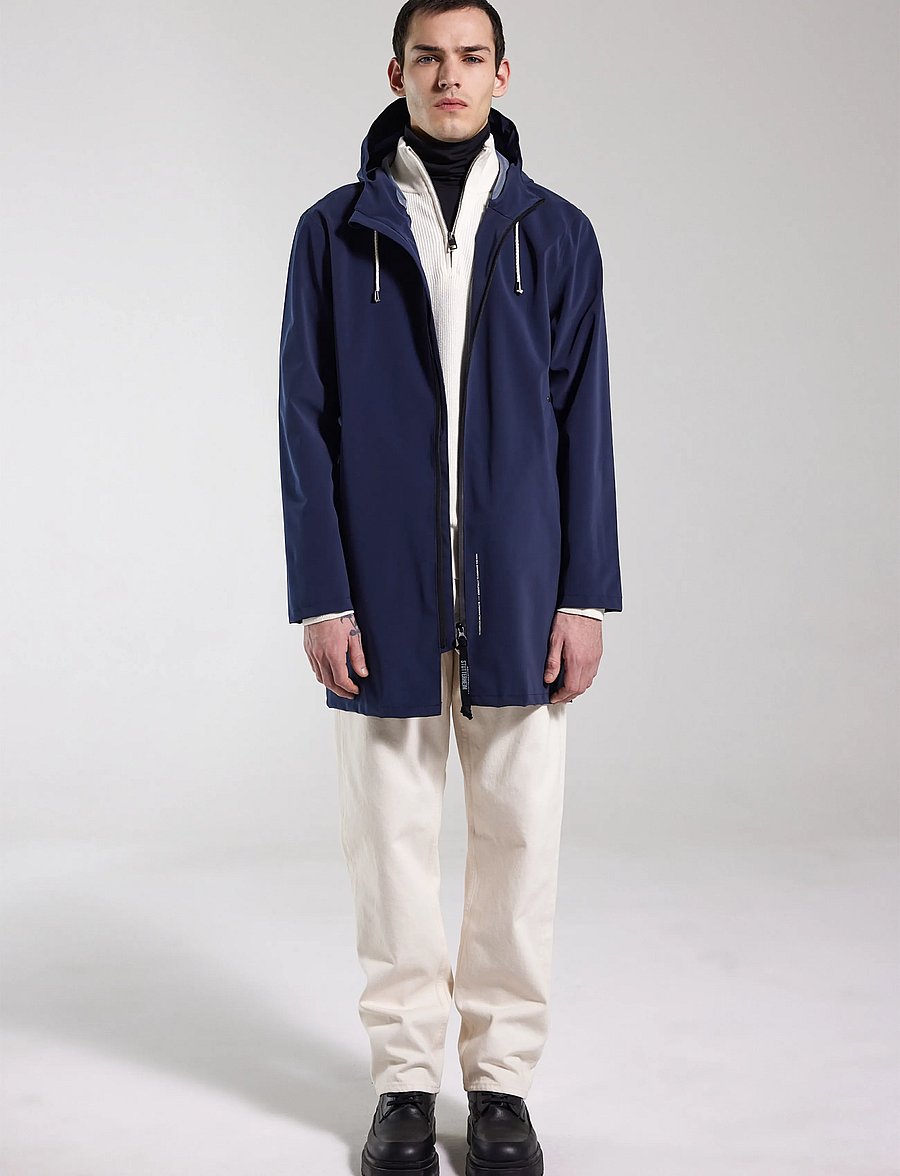 Stutterheim - Stockholm Lightweight Zip Matte Navy - navy - 0