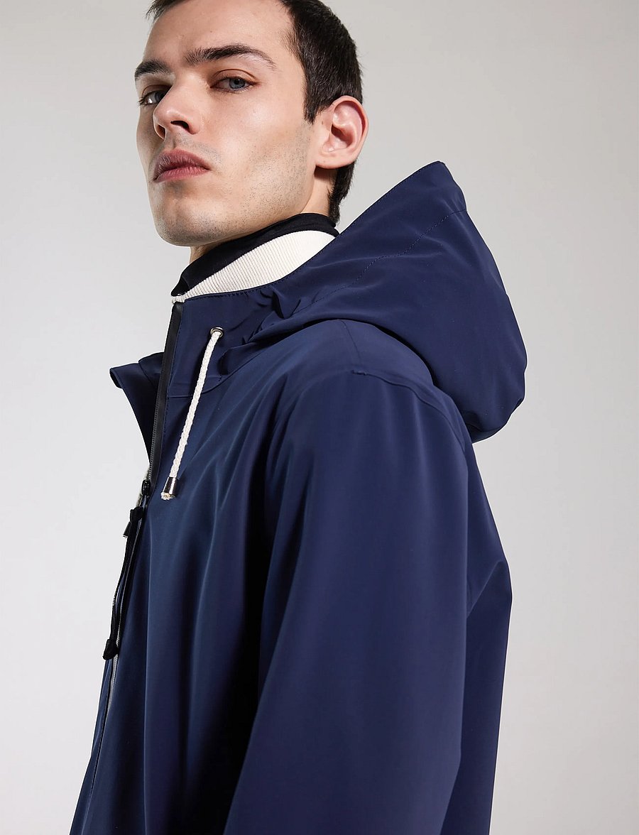 Stutterheim - Stockholm Lightweight Zip Matte Navy - navy - 4
