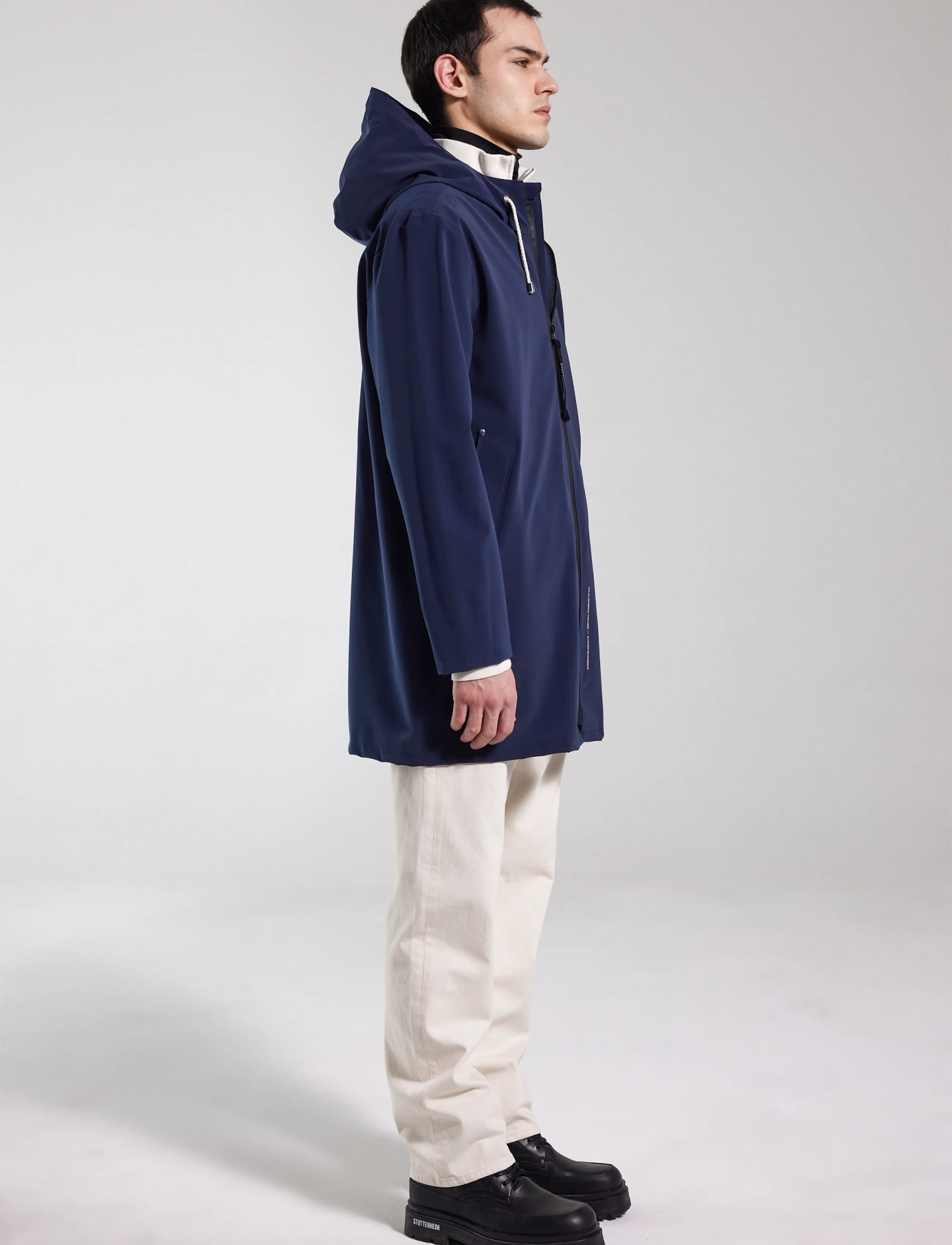Stutterheim - Stockholm Lightweight Zip Matte Navy - jakker - navy - 5