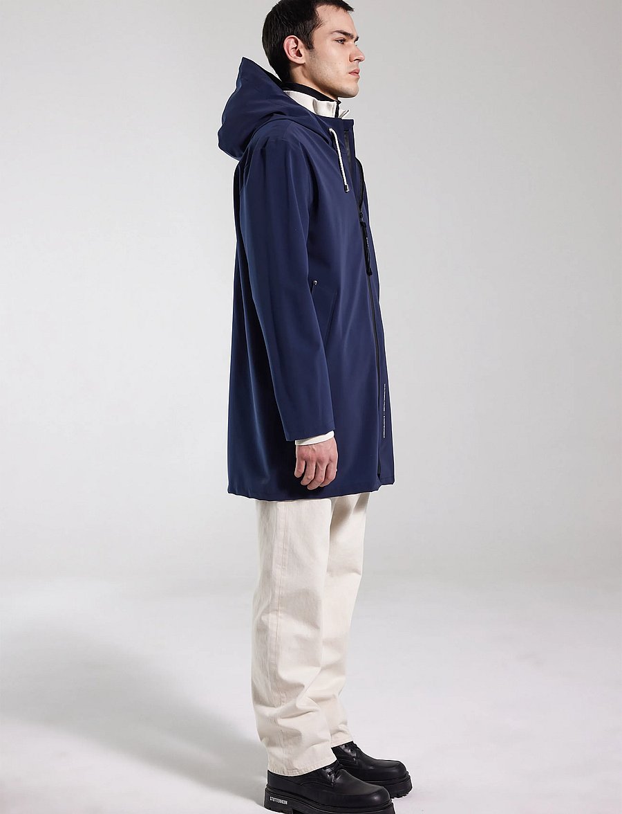 Stutterheim - Stockholm Lightweight Zip Matte Navy - navy - 5