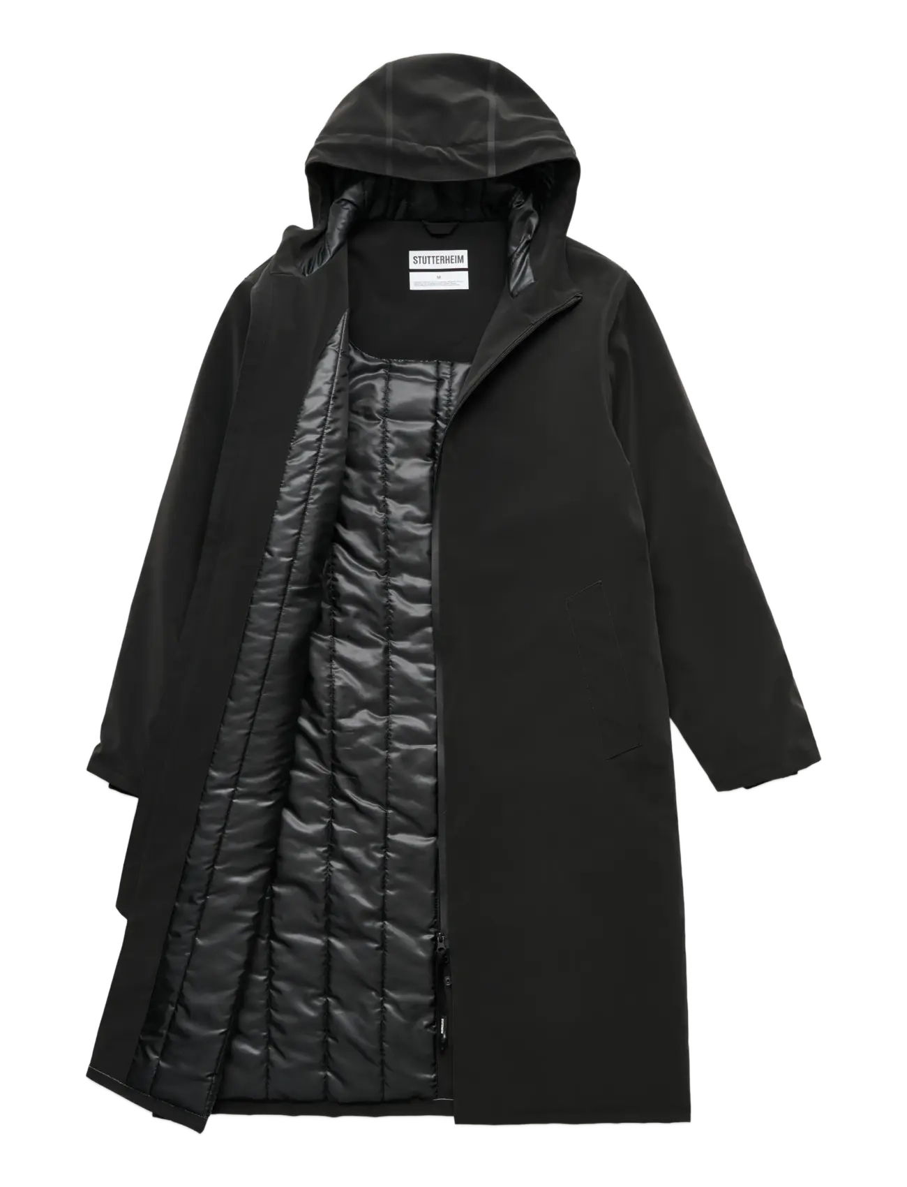 Stutterheim - Stockholm Long Winter Matte Black - parkas - black - 2