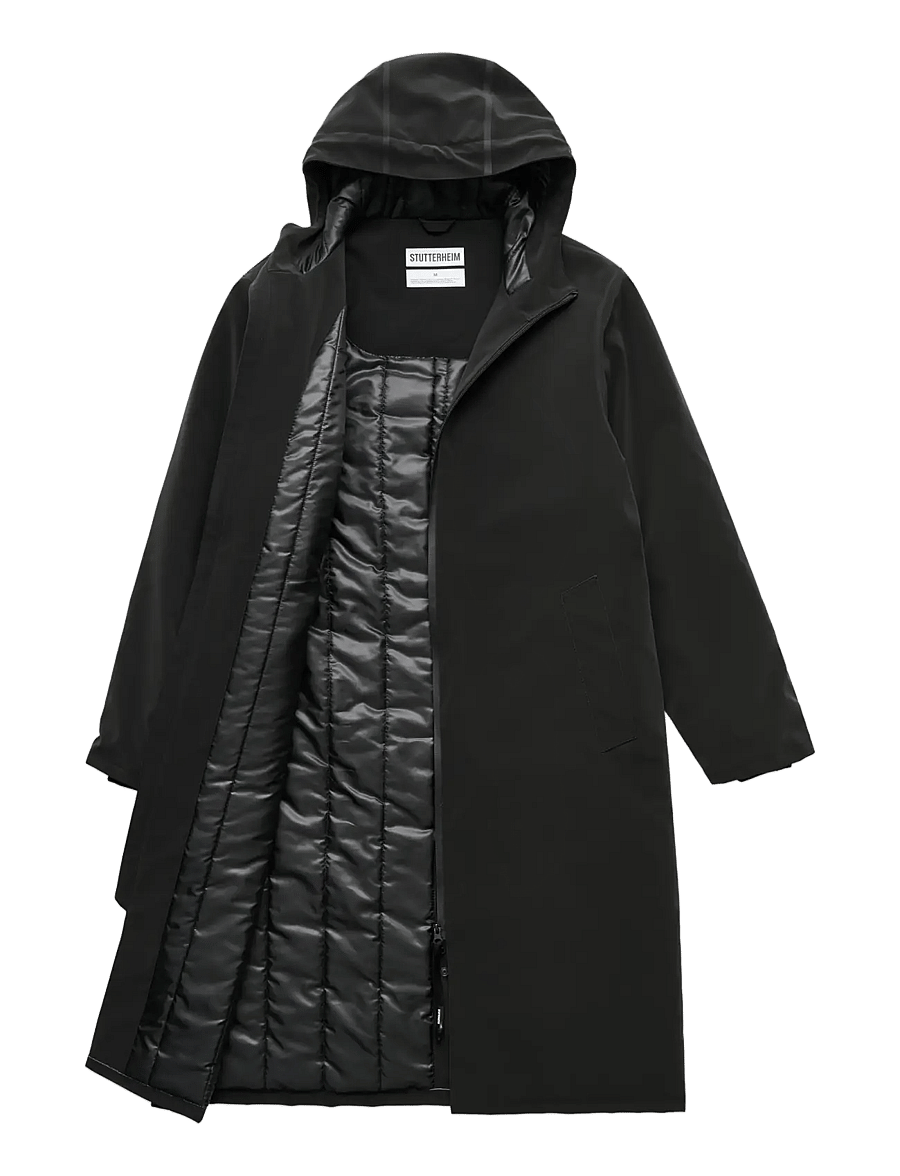 Stutterheim - Stockholm Long Winter Matte Black - parkas - black - 2
