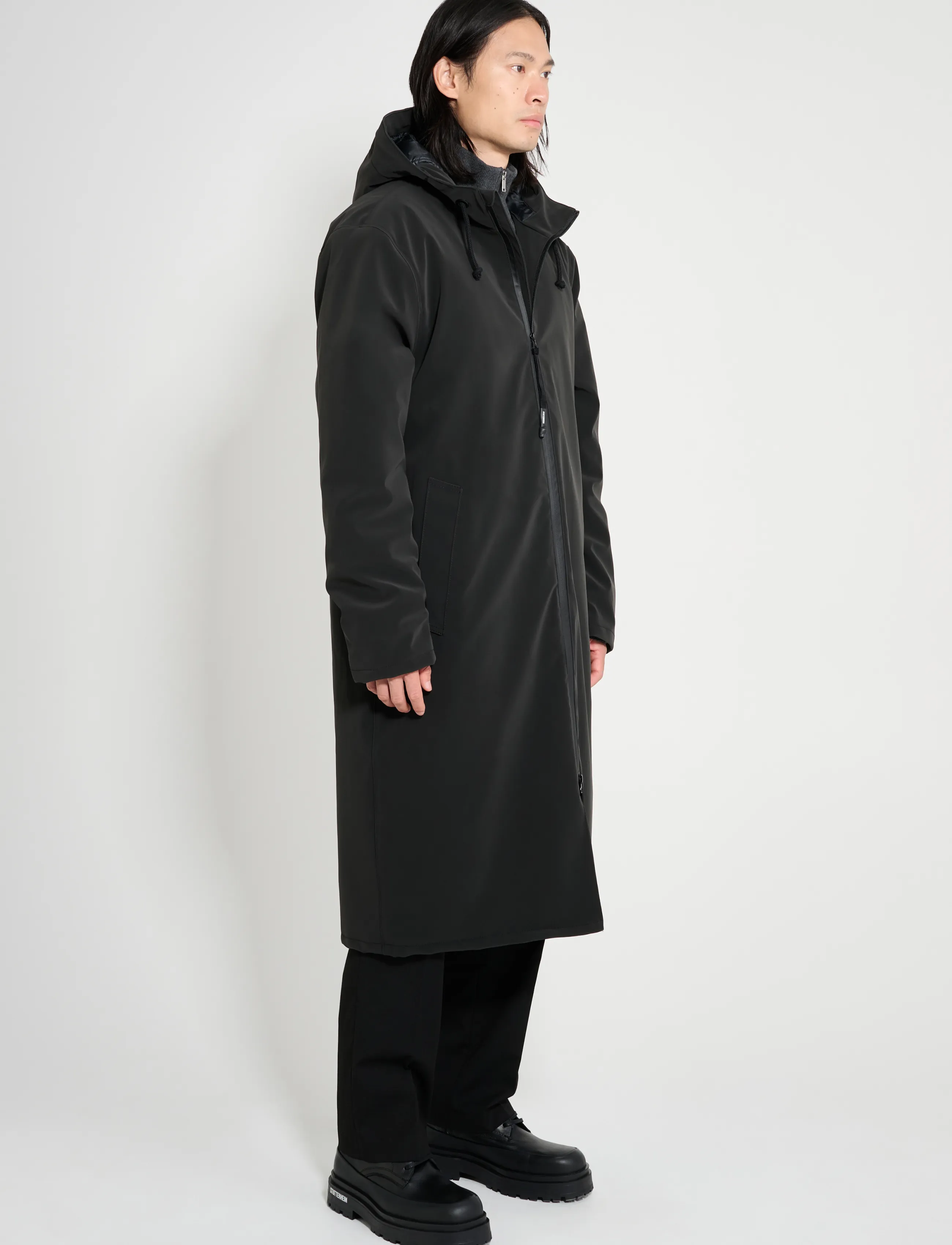 Stutterheim - Stockholm Long Winter Matte Black - parkas - black - 3