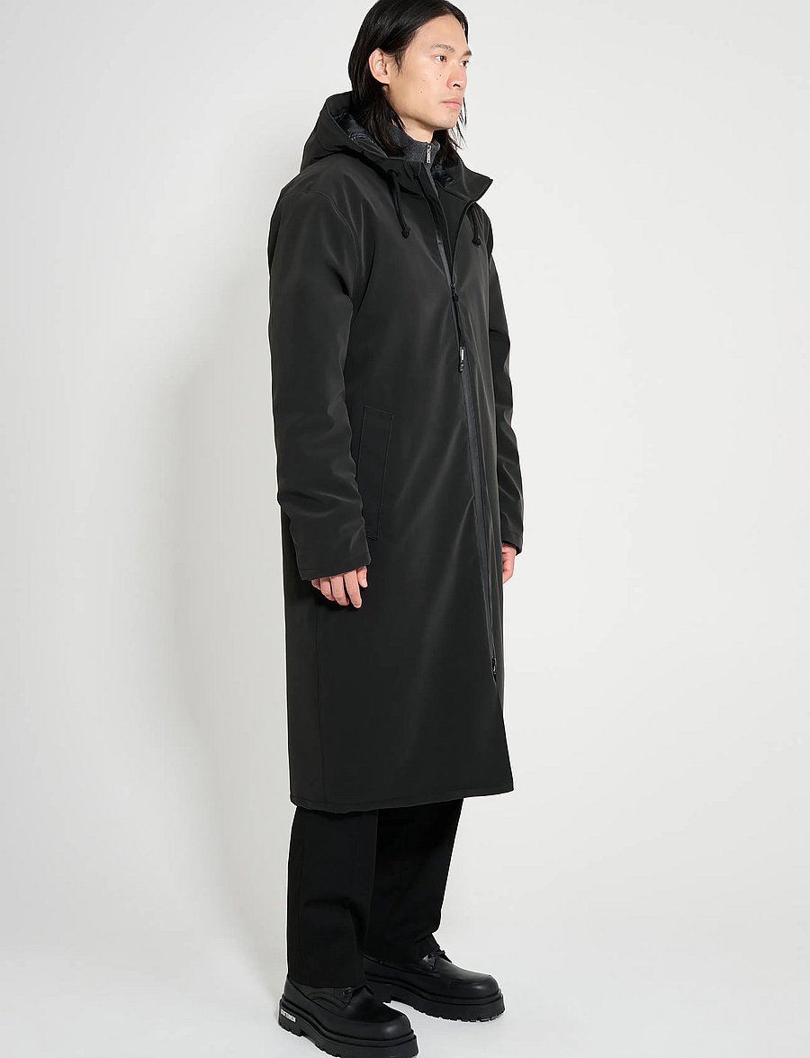 Stutterheim - Stockholm Long Winter Matte Black - parkas - black - 3