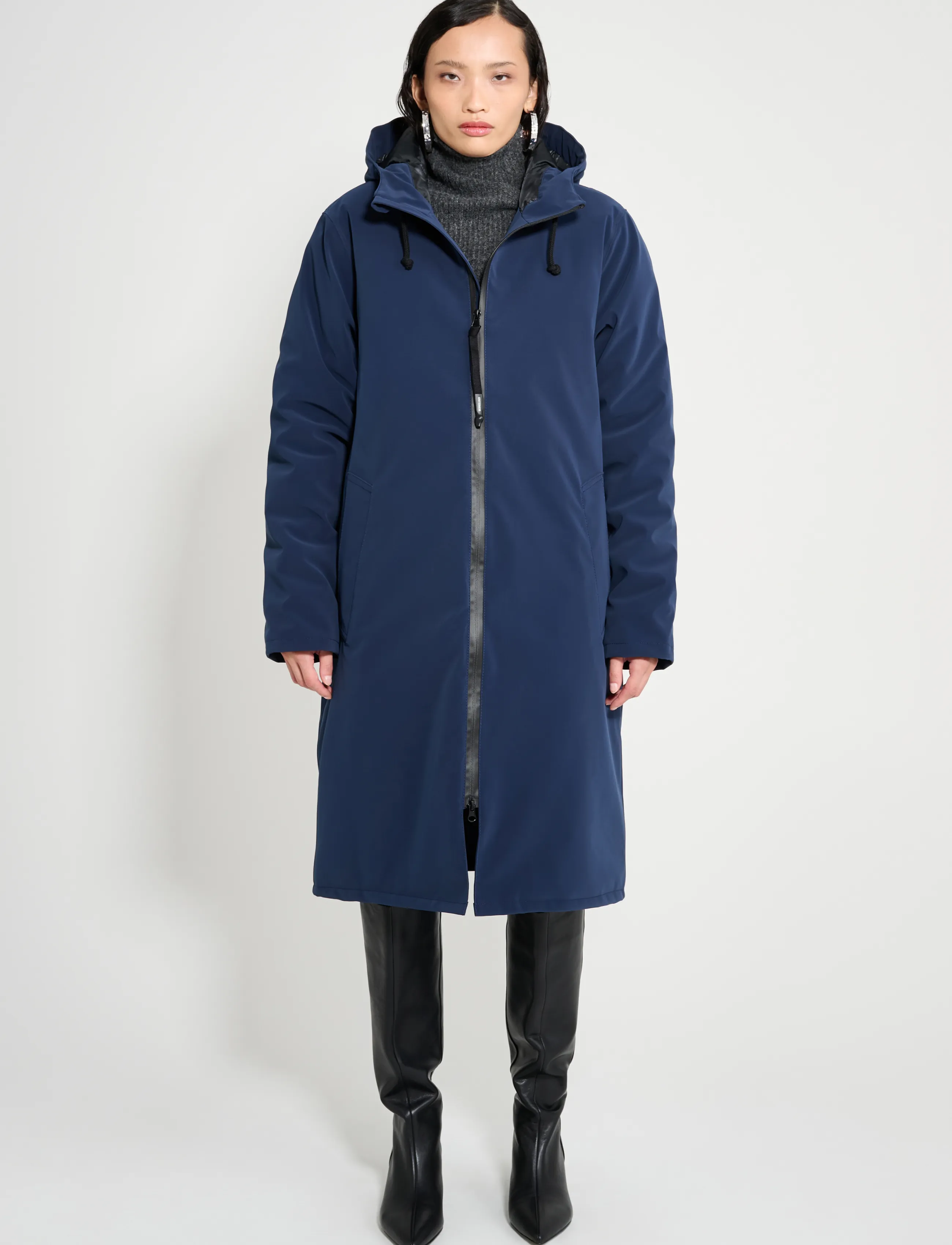 Stutterheim - Stockholm Long Winter Matte Navy - vinterjakker - navy - 3
