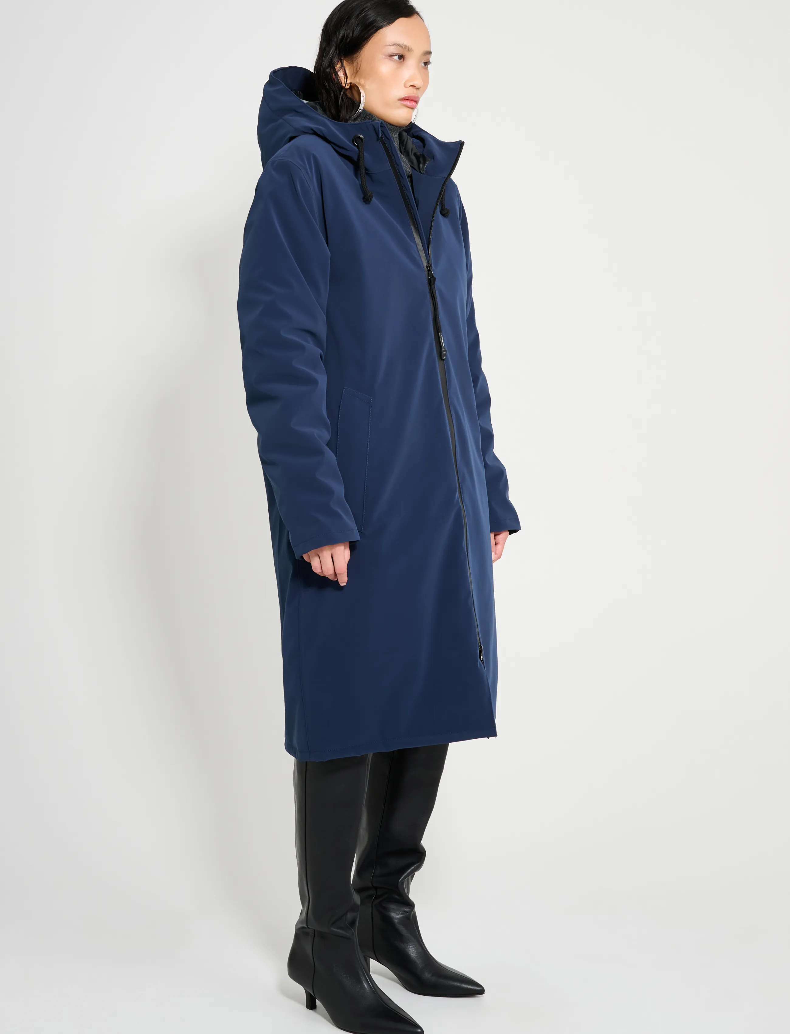 Stutterheim - Stockholm Long Winter Matte Navy - vinterjakker - navy - 4