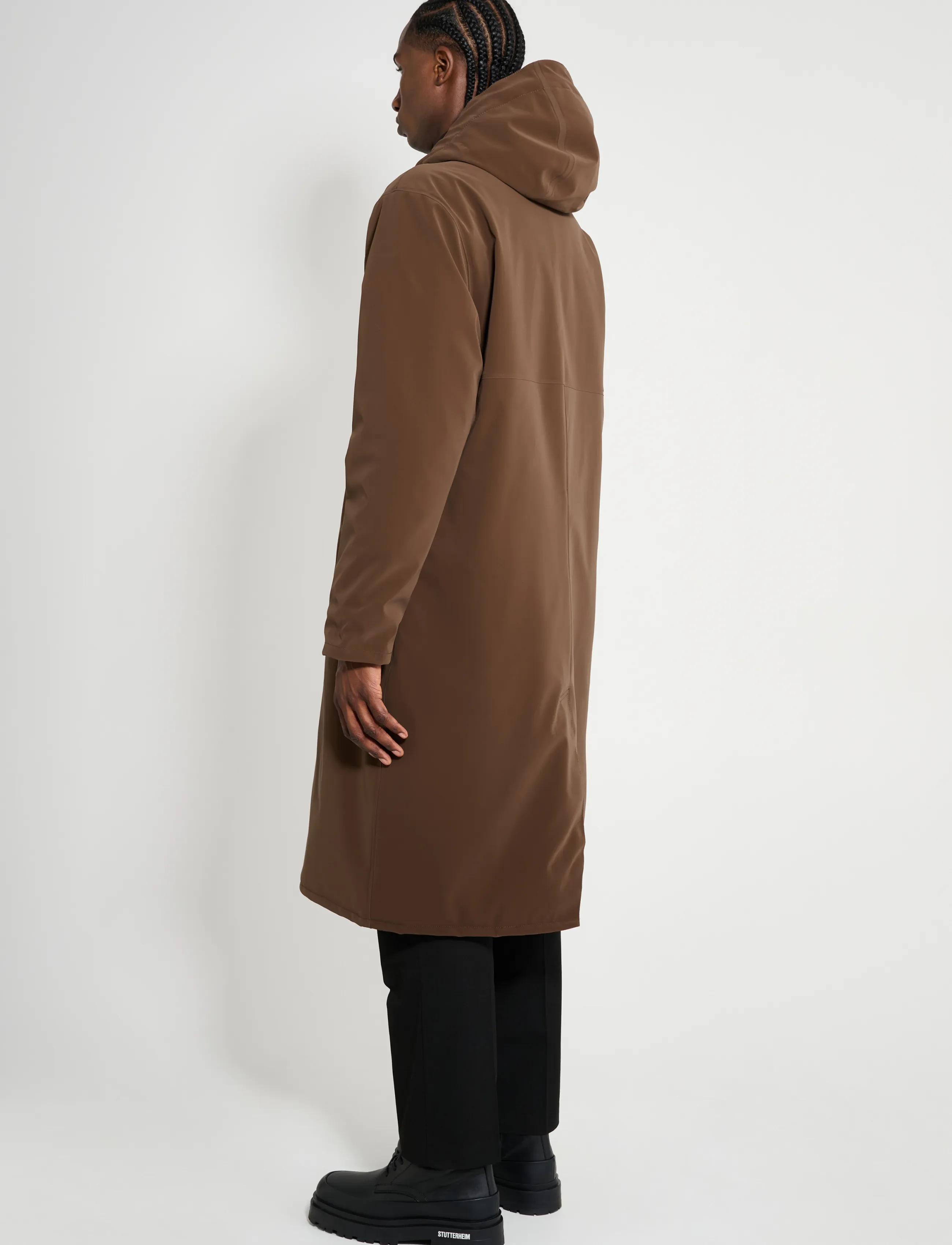 Stutterheim - Stockholm Long Winter Matte Dark Brown - vinterjakker - dark brown - 4