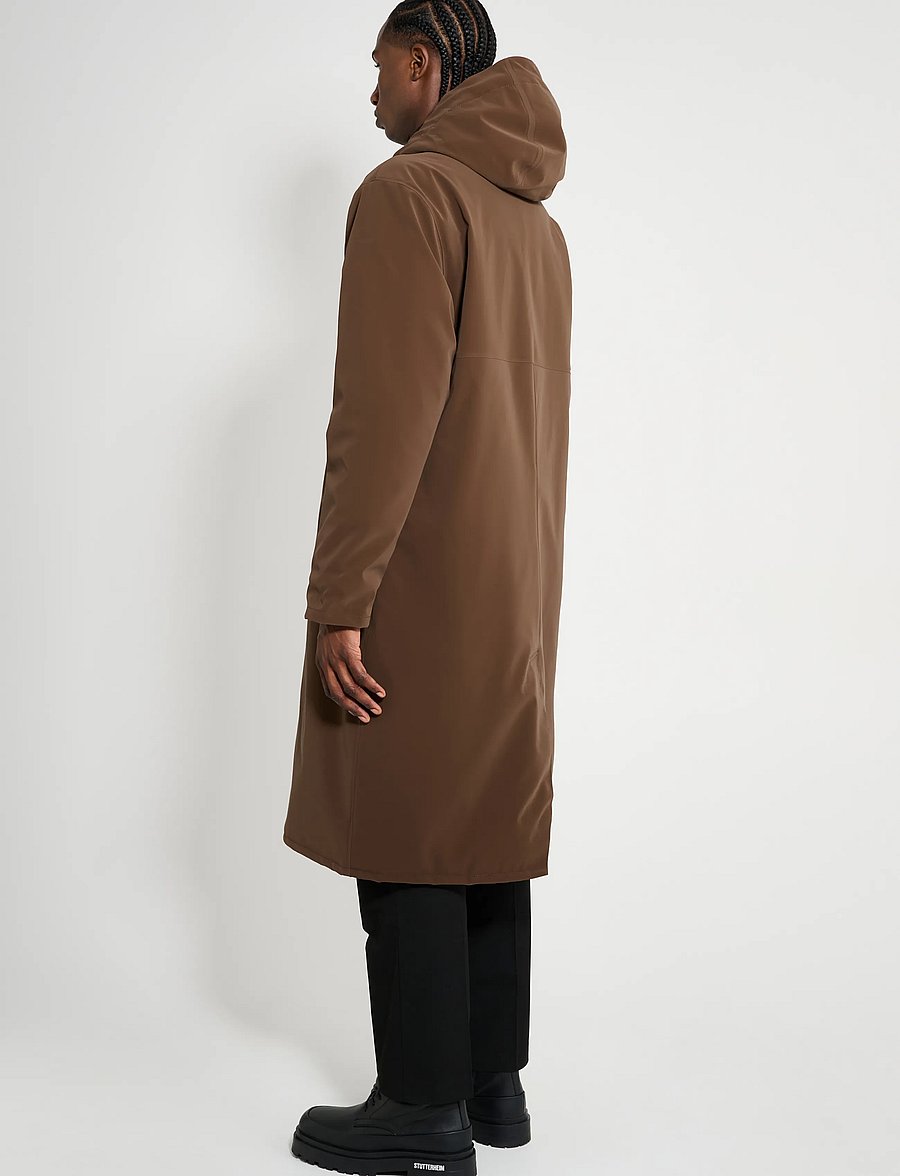Stutterheim - Stockholm Long Winter Matte Dark Brown - vinterjakker - dark brown - 4