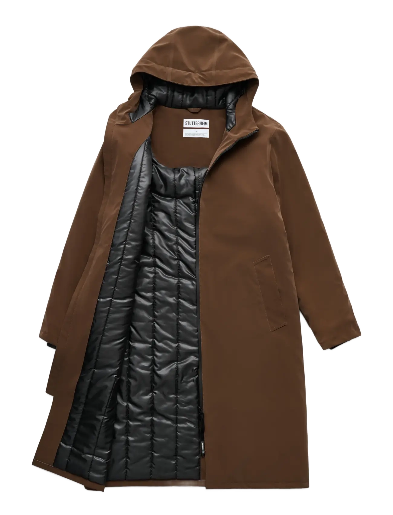 Stutterheim - Stockholm Long Winter Matte Dark Brown - vinterjakker - dark brown - 2