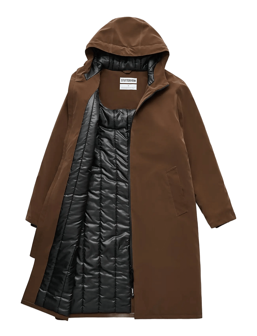 Stutterheim - Stockholm Long Winter Matte Dark Brown - vinterjakker - dark brown - 2