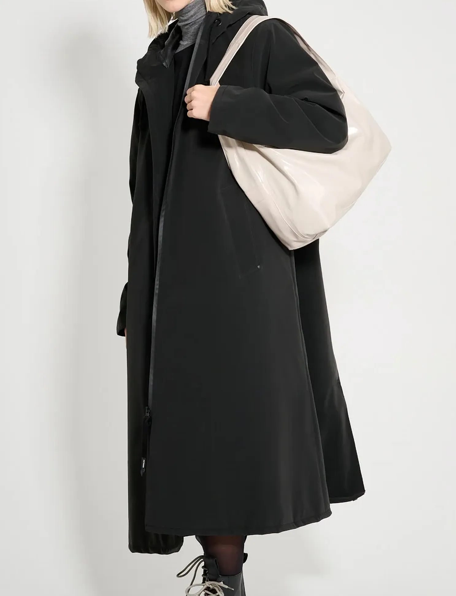 Stutterheim Mosebacke Long Winter Matte Black - Vinterjakker - BLACK / black