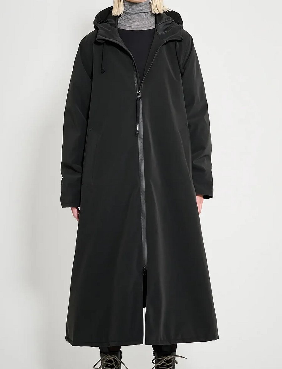 Stutterheim - Mosebacke Long Winter Matte Black - vinterjackor - black - 3