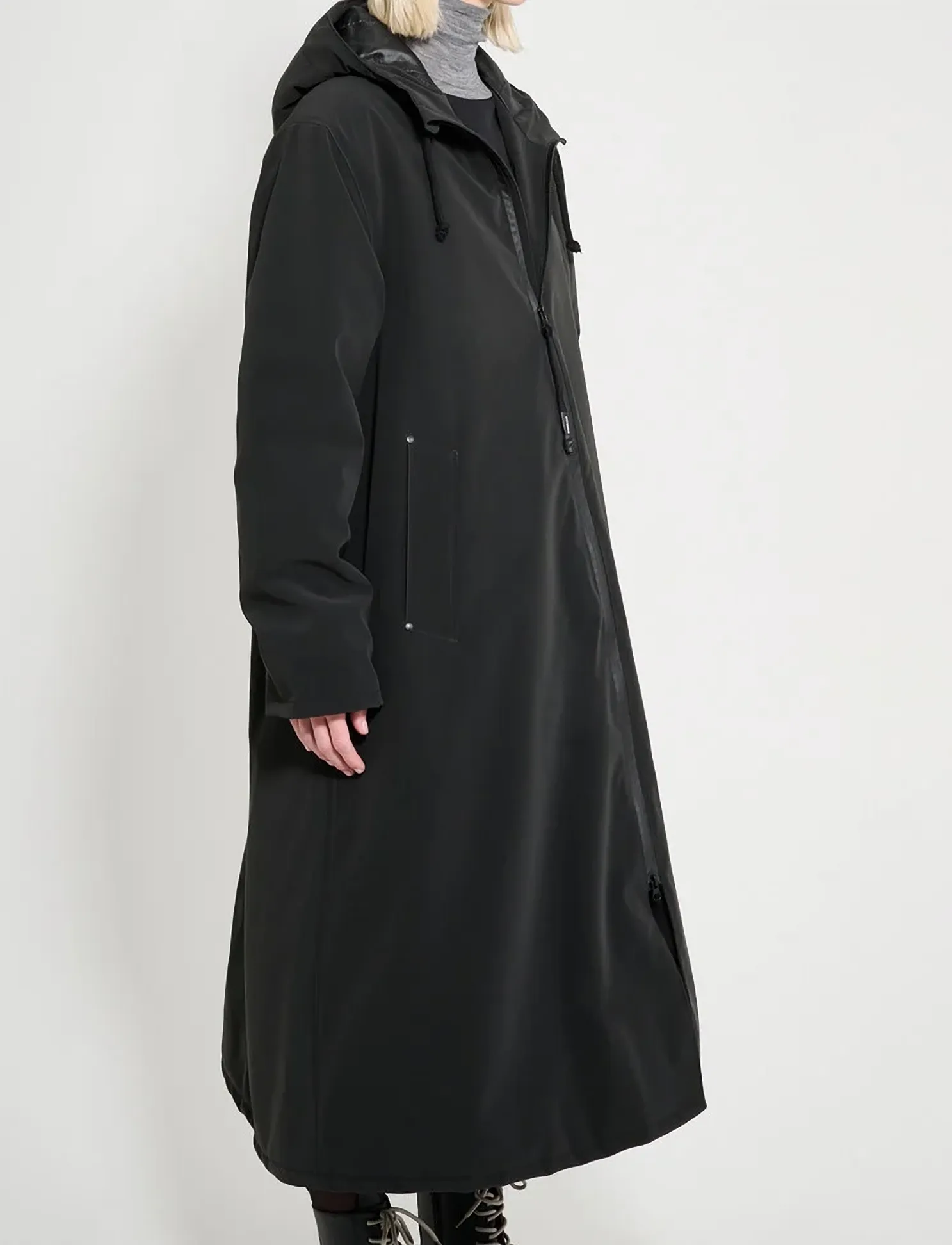 Stutterheim - Mosebacke Long Winter Matte Black - black - 4
