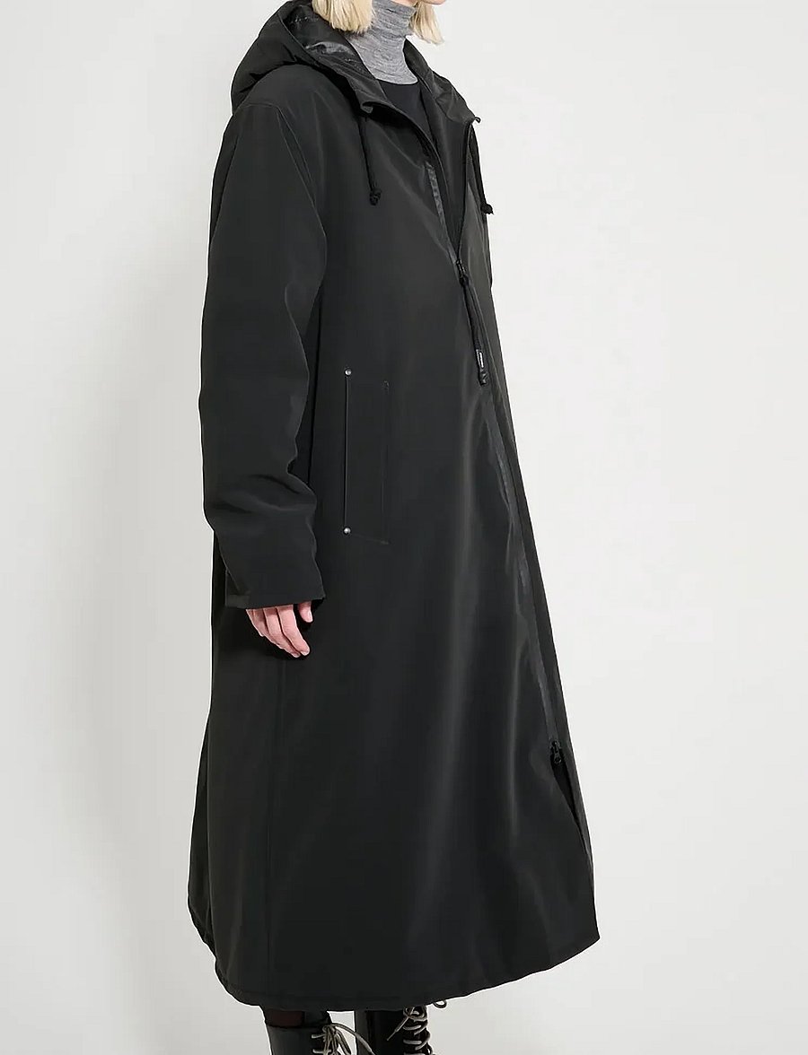 Stutterheim - Mosebacke Long Winter Matte Black - vinterjackor - black - 4