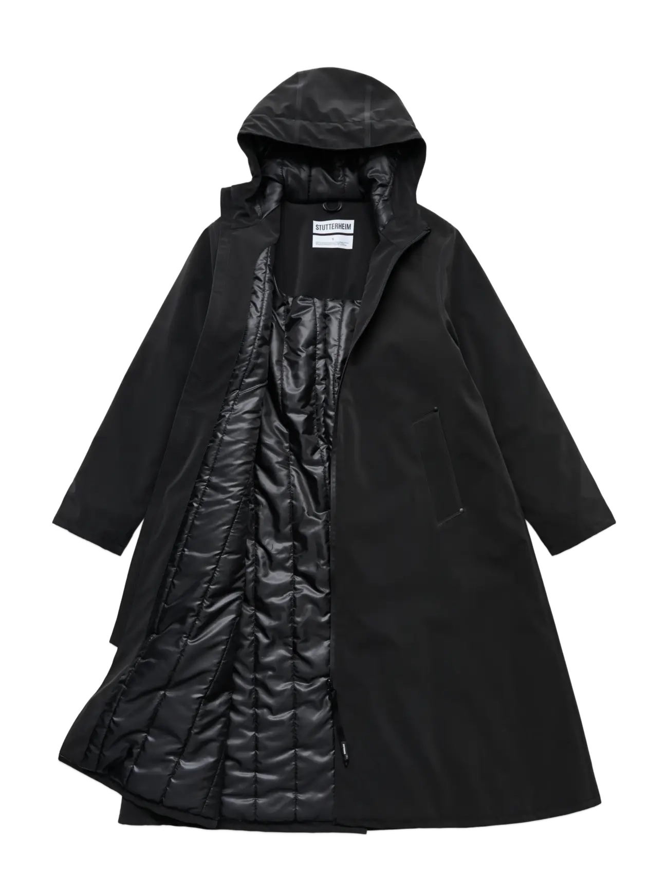 Stutterheim - Mosebacke Long Winter Matte Black - black - 2