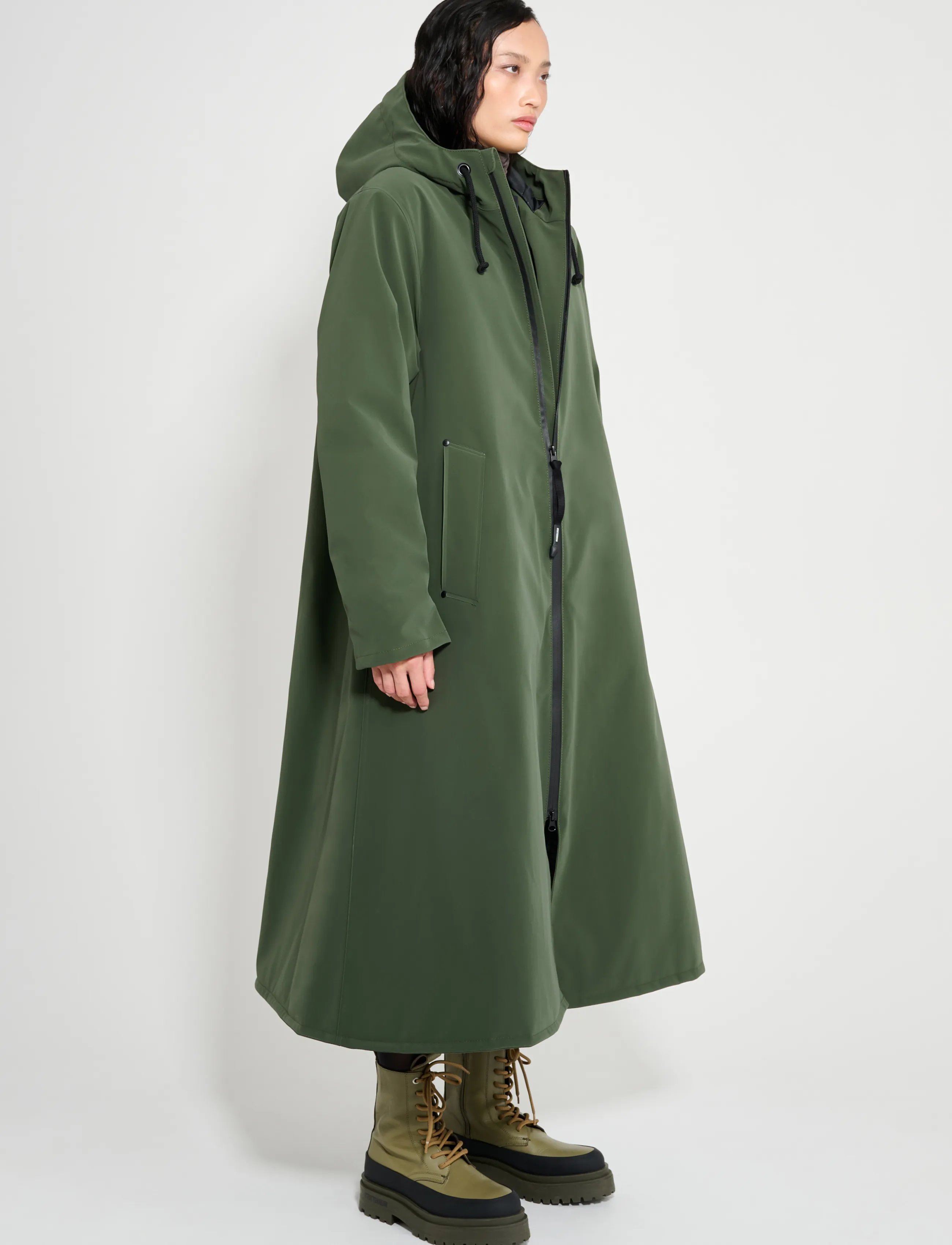 Stutterheim - Mosebacke Long Winter Matte Green - vinterjakker - green - 3
