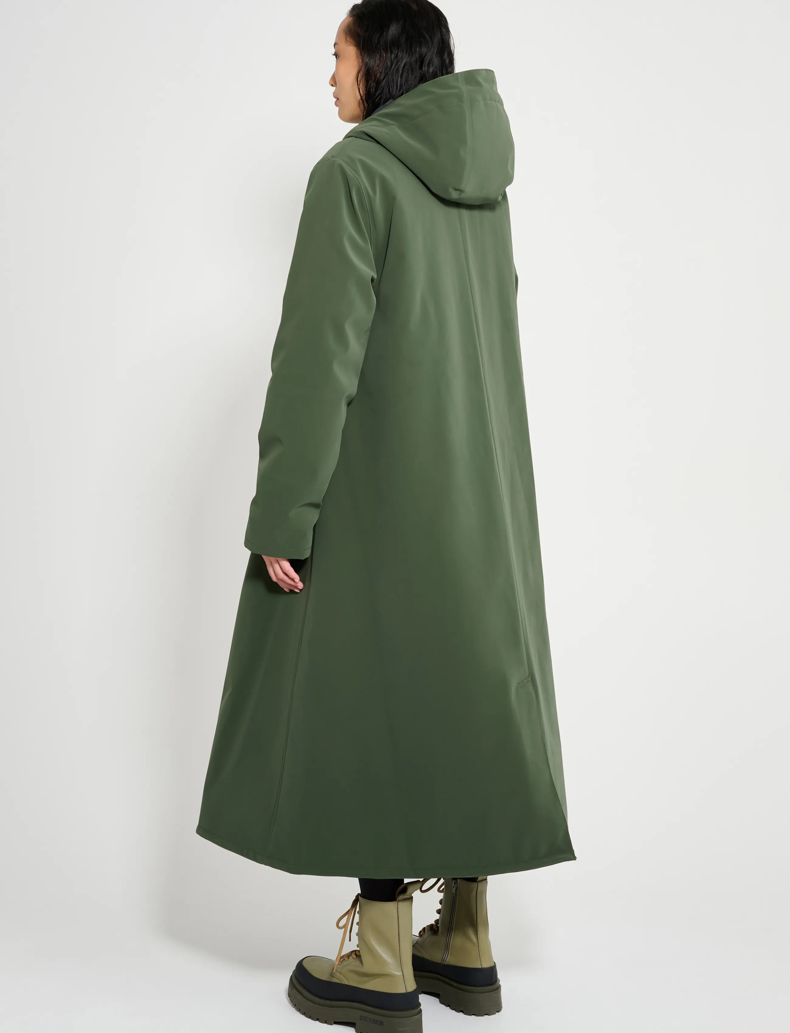 Stutterheim - Mosebacke Long Winter Matte Green - vinterjakker - green - 4