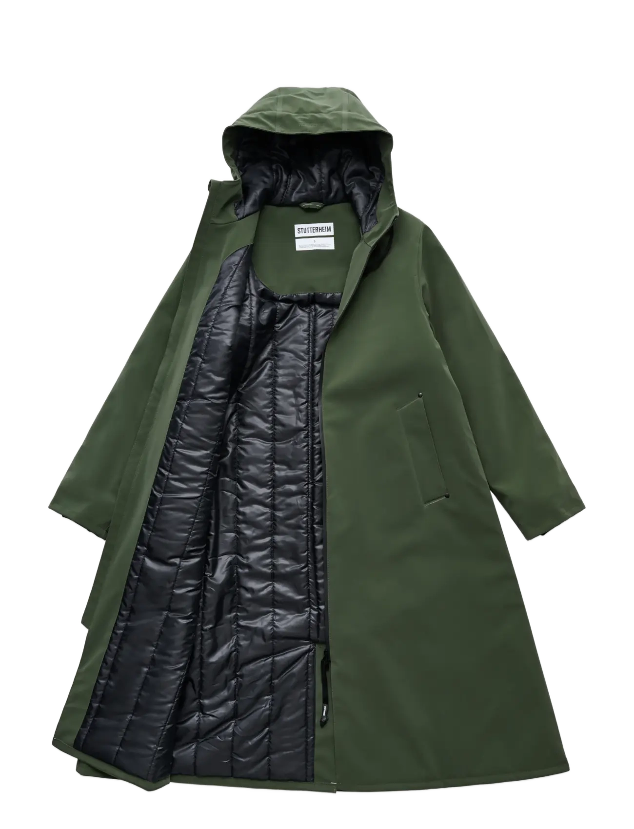 Stutterheim - Mosebacke Long Winter Matte Green - vinterjakker - green - 2