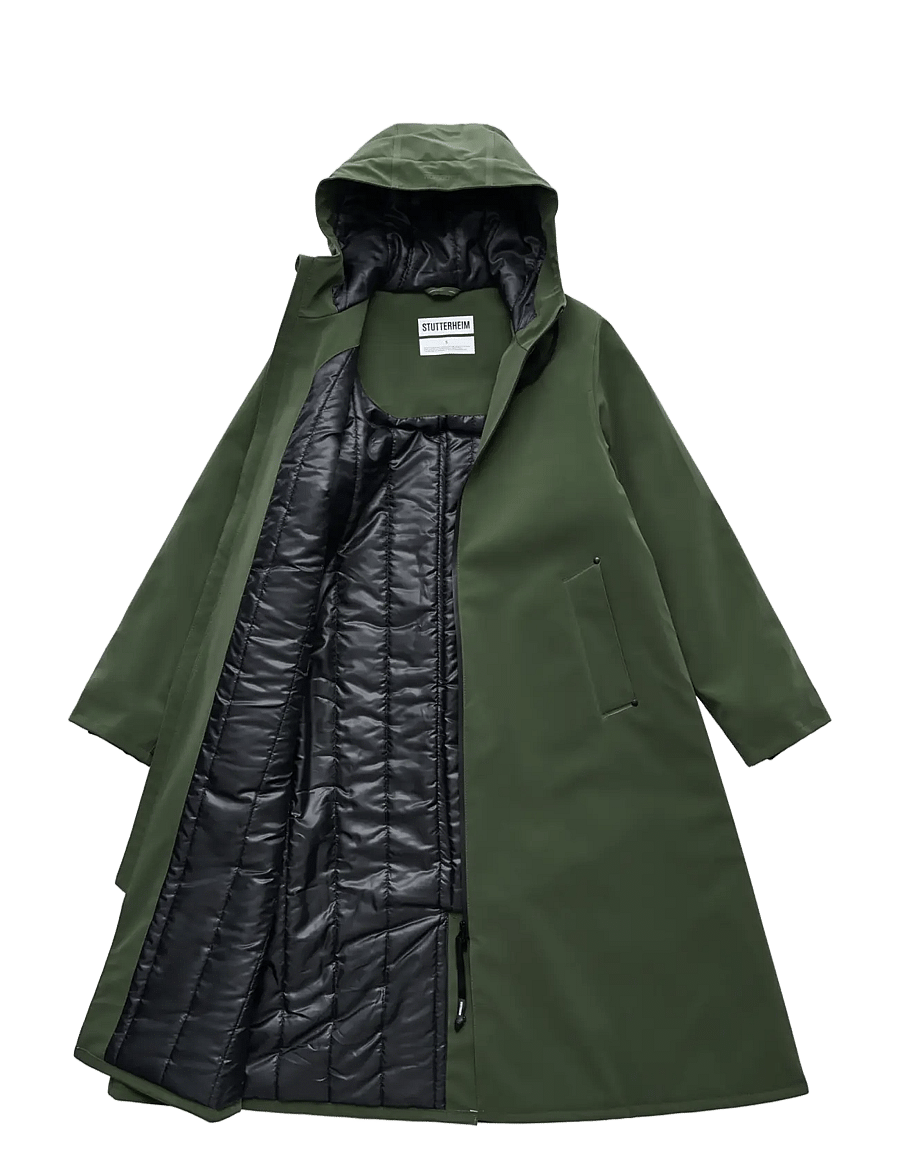 Stutterheim - Mosebacke Long Winter Matte Green - vinterjakker - green - 2