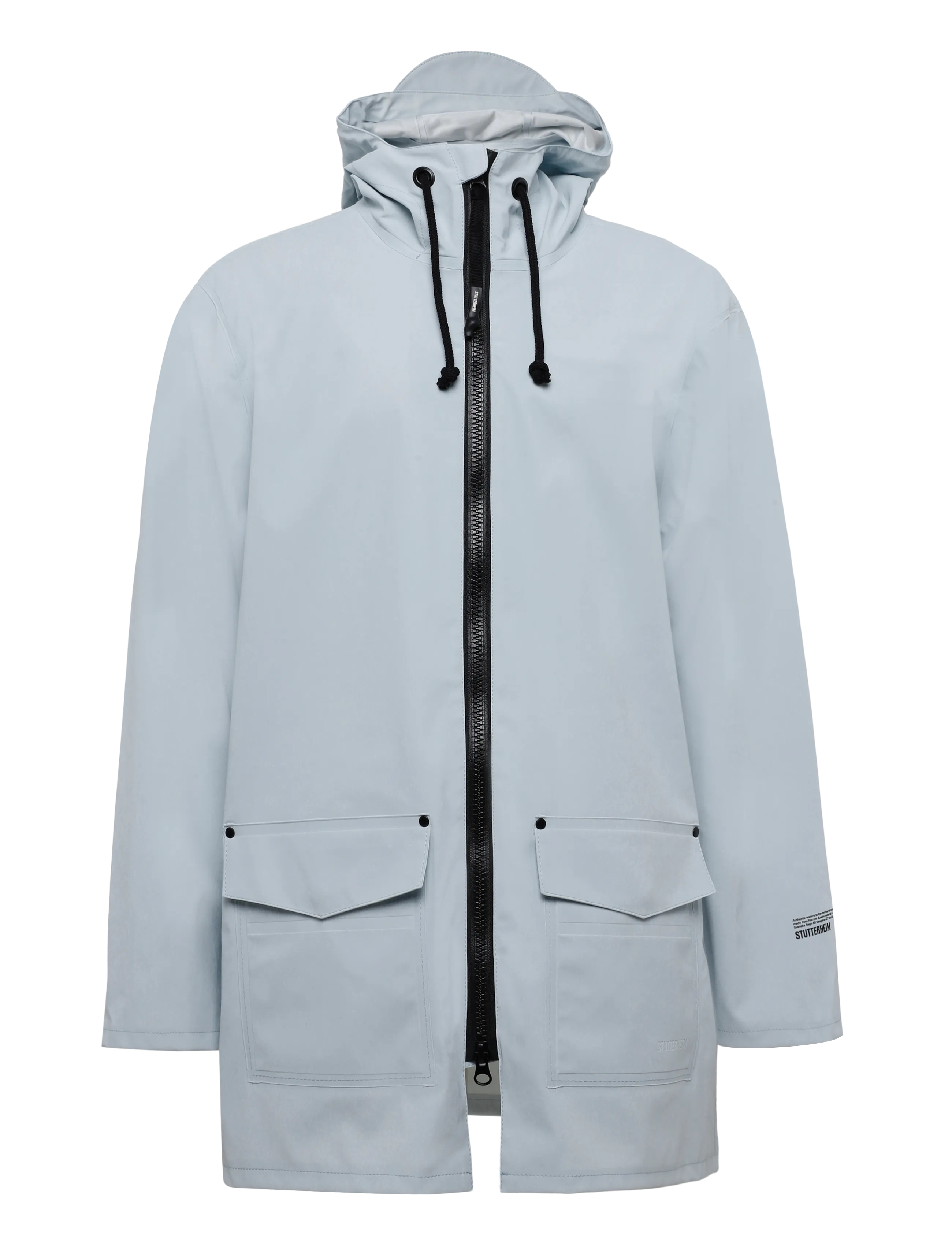Stutterheim Stockholm Patch Matte Frost Grey - Regnjakker - FROST GREY / grey