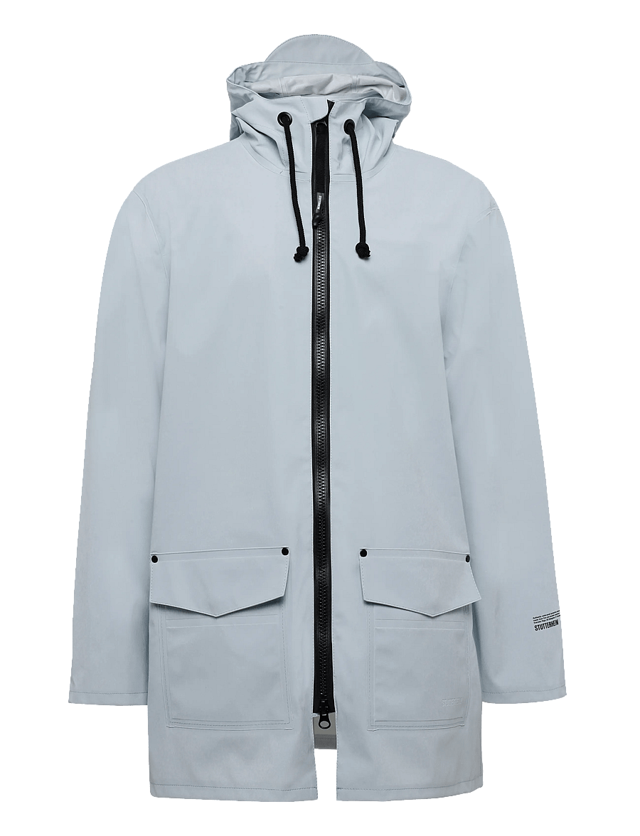 Stutterheim - Stockholm Patch Matte Frost Grey - regnjakker - frost grey - 0