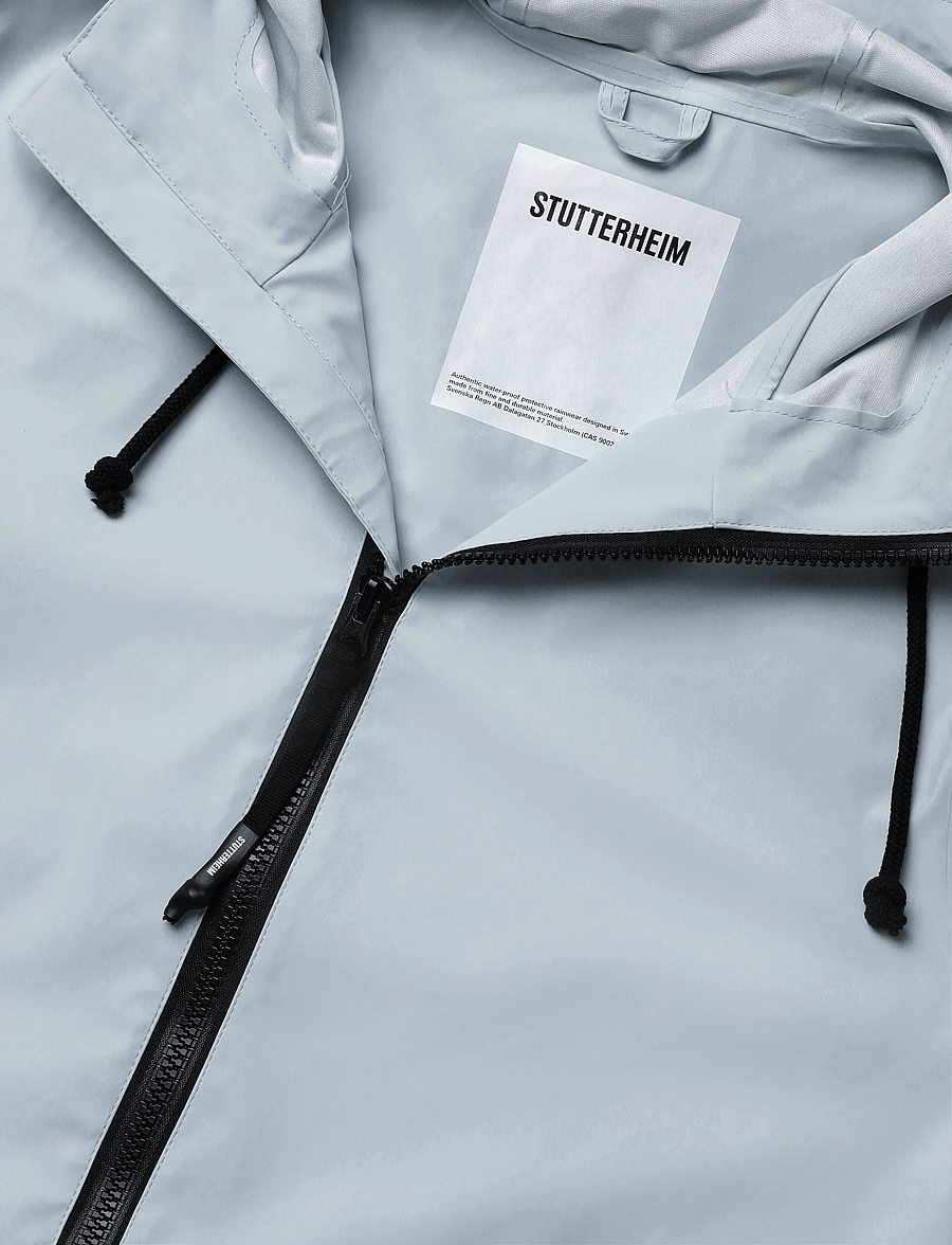 Stutterheim - Stockholm Patch Matte Frost Grey - regnjakker - frost grey - 2