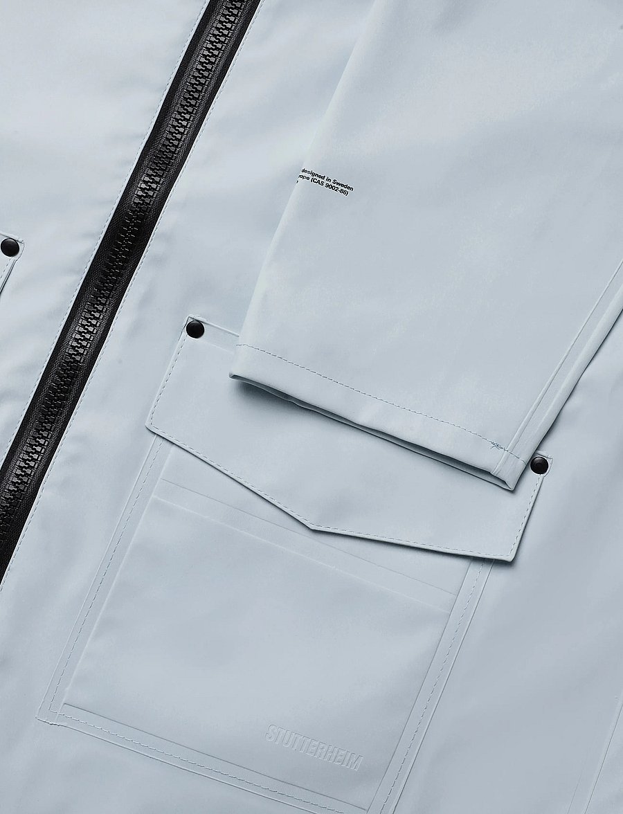 Stutterheim - Stockholm Patch Matte Frost Grey - regnjakker - frost grey - 3