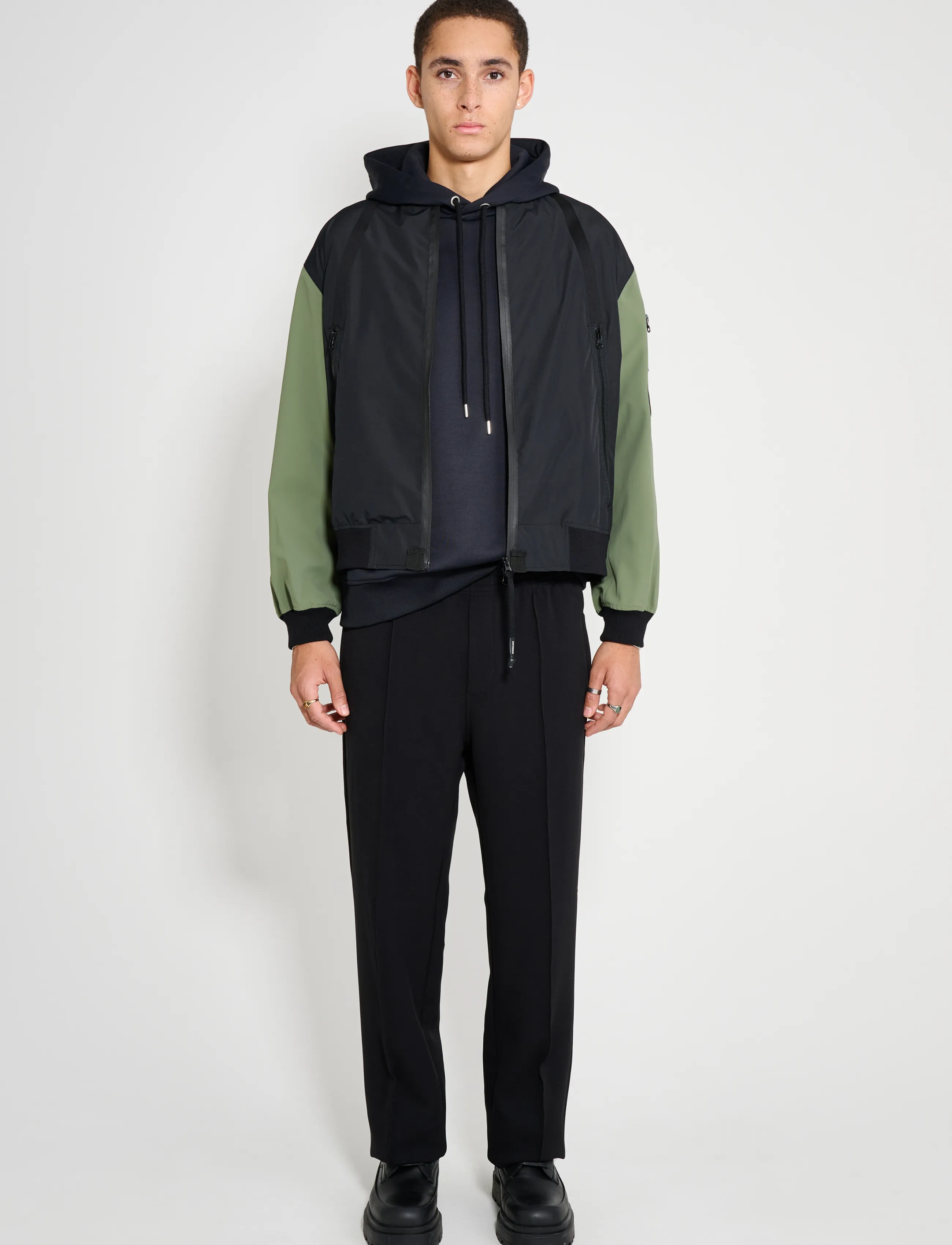 Stutterheim Bredsand Zip Matte Black - Höstjackor - BLACK / black