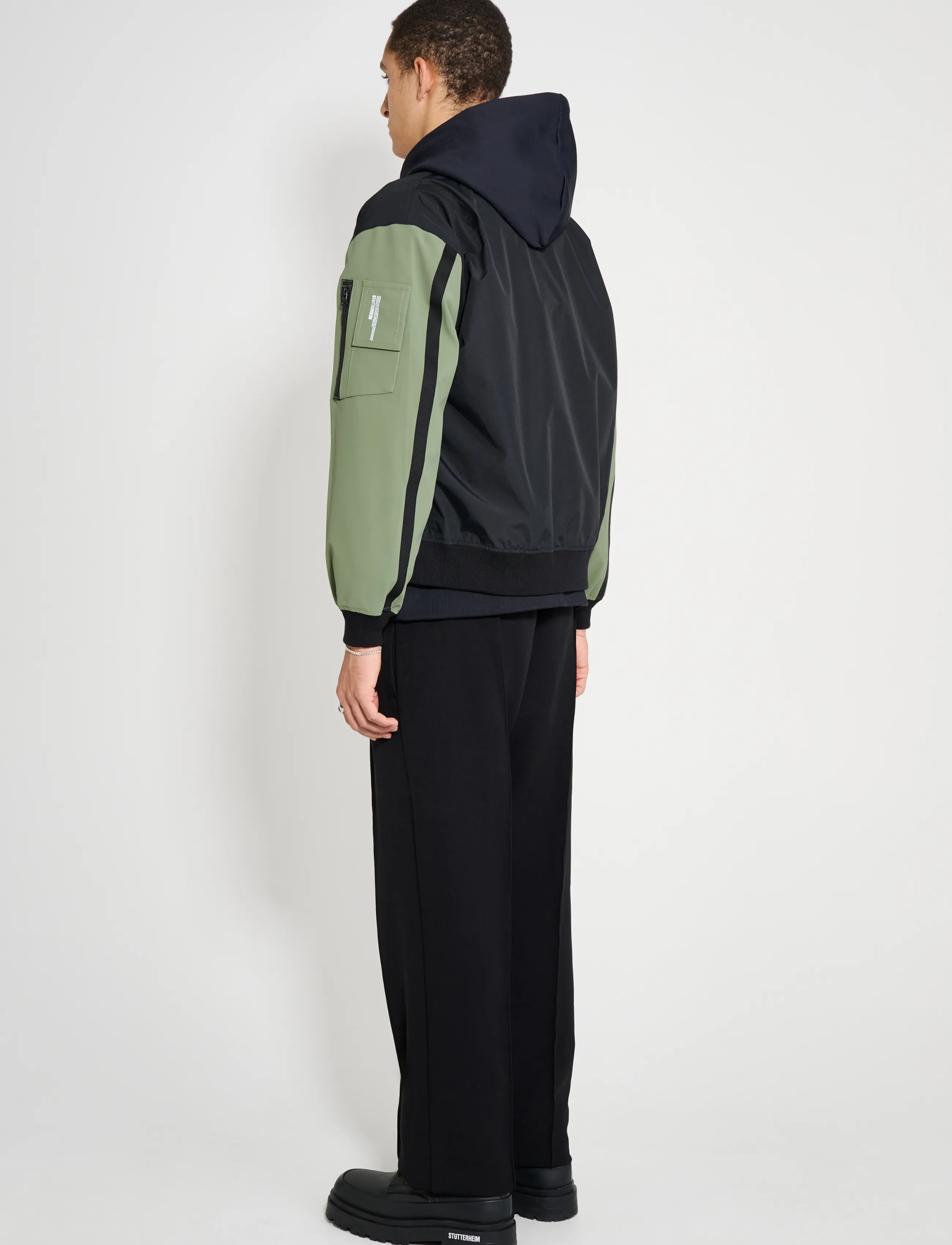 Stutterheim - Bredsand Zip Matte Black - efterårsjakker - black - 3