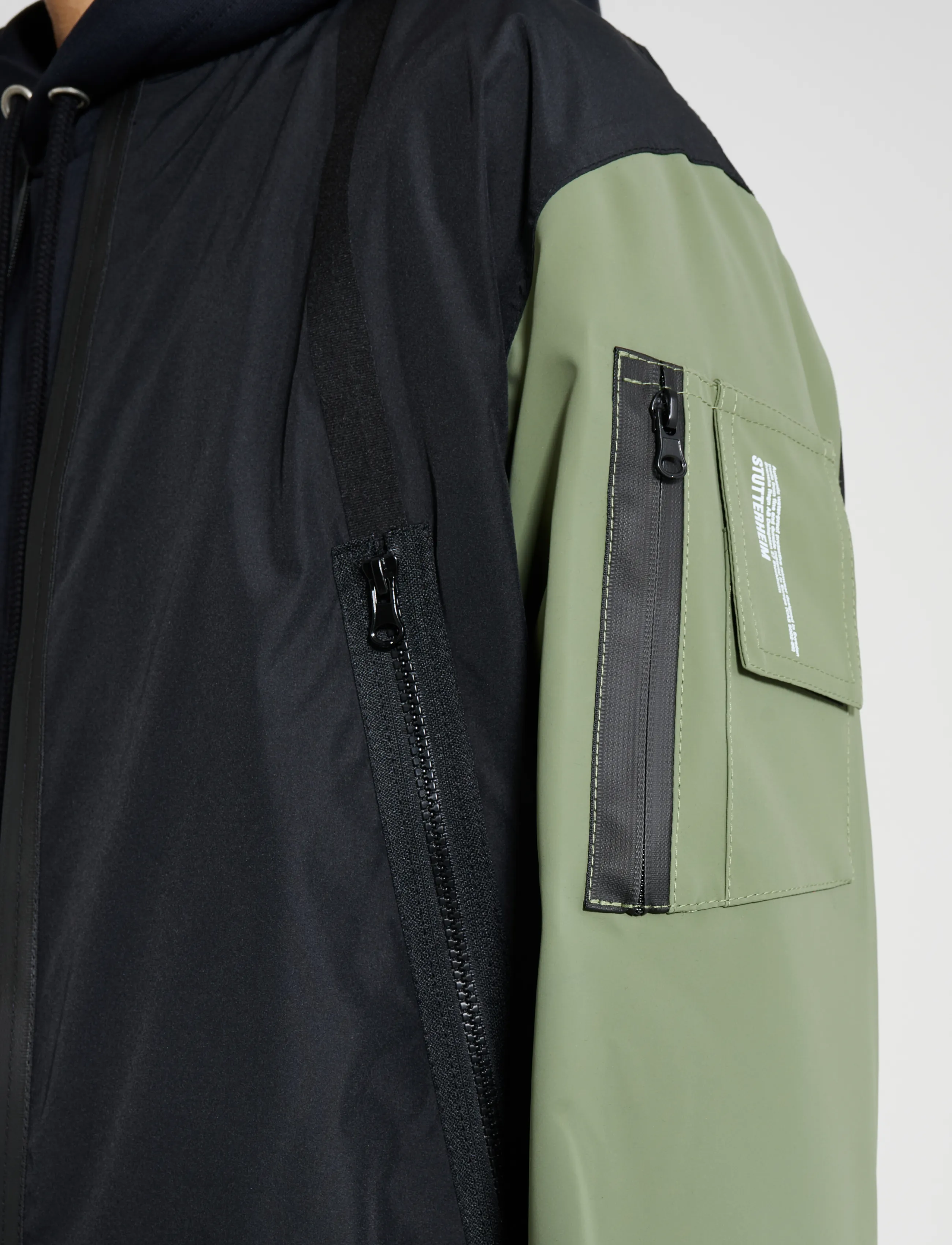 Stutterheim - Bredsand Zip Matte Black - efterårsjakker - black - 5